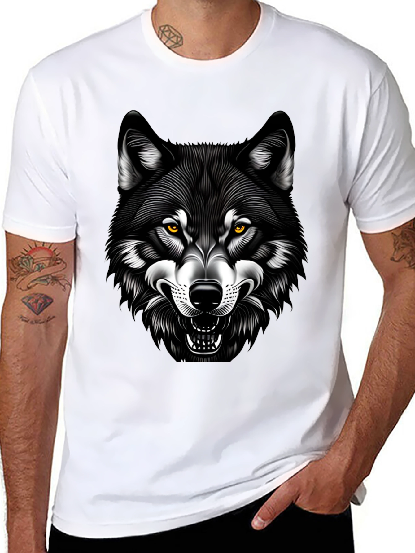 Wolf Graphic Tee - Black T-Shirt