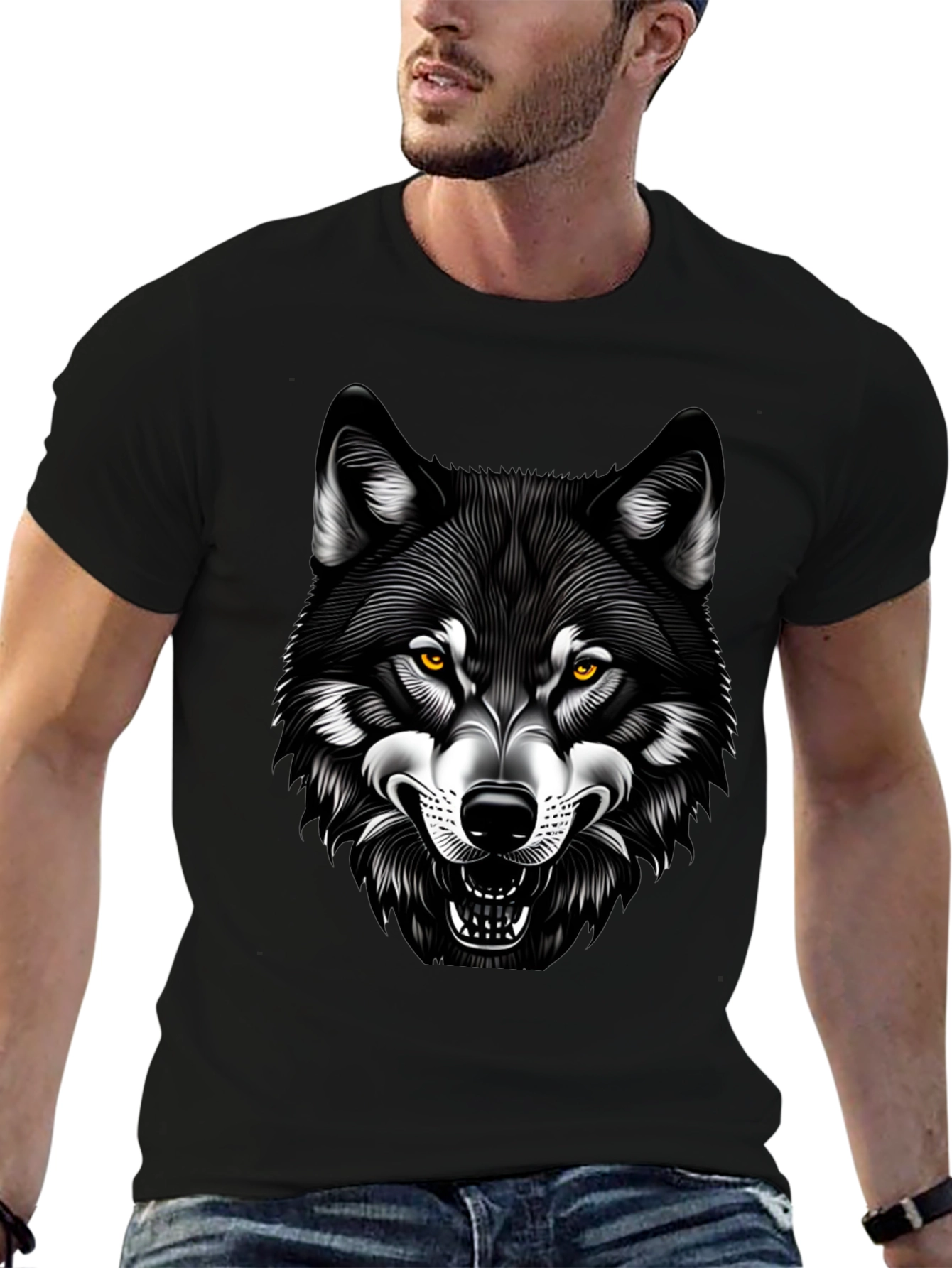 Wolf Graphic Tee - Black T-Shirt