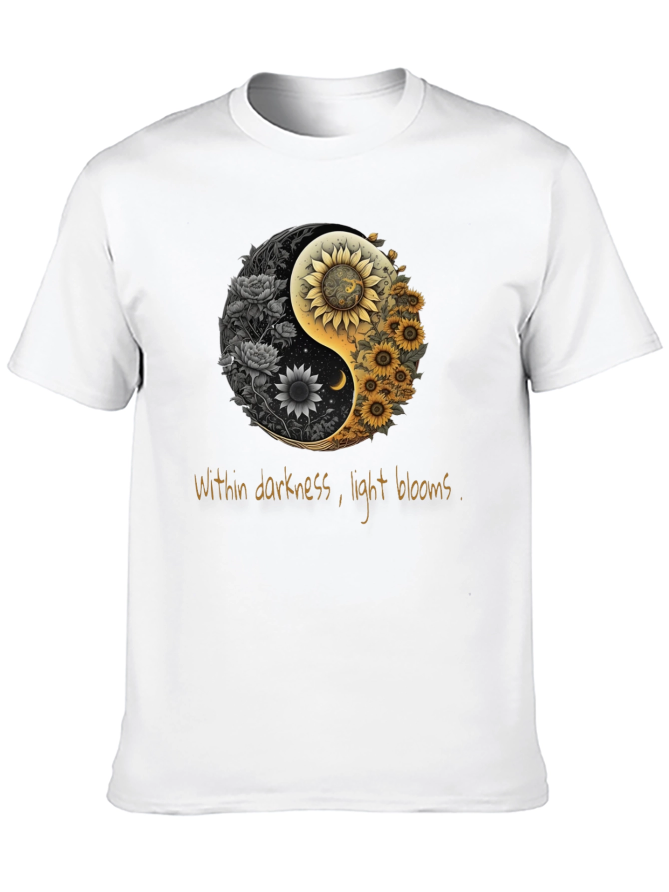 Yin Yang Sunflower Graphic Tee