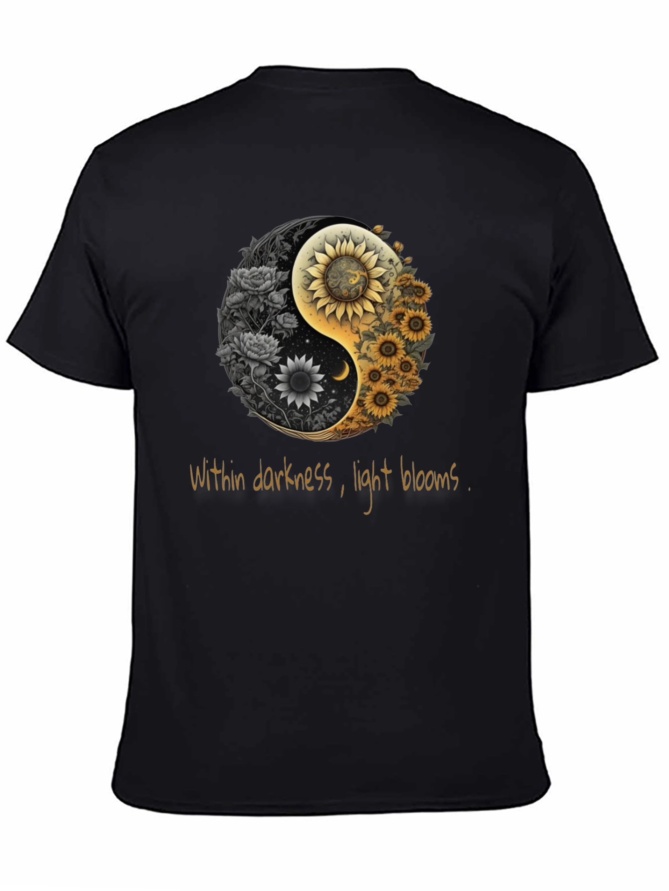 Yin Yang Sunflower Graphic Tee