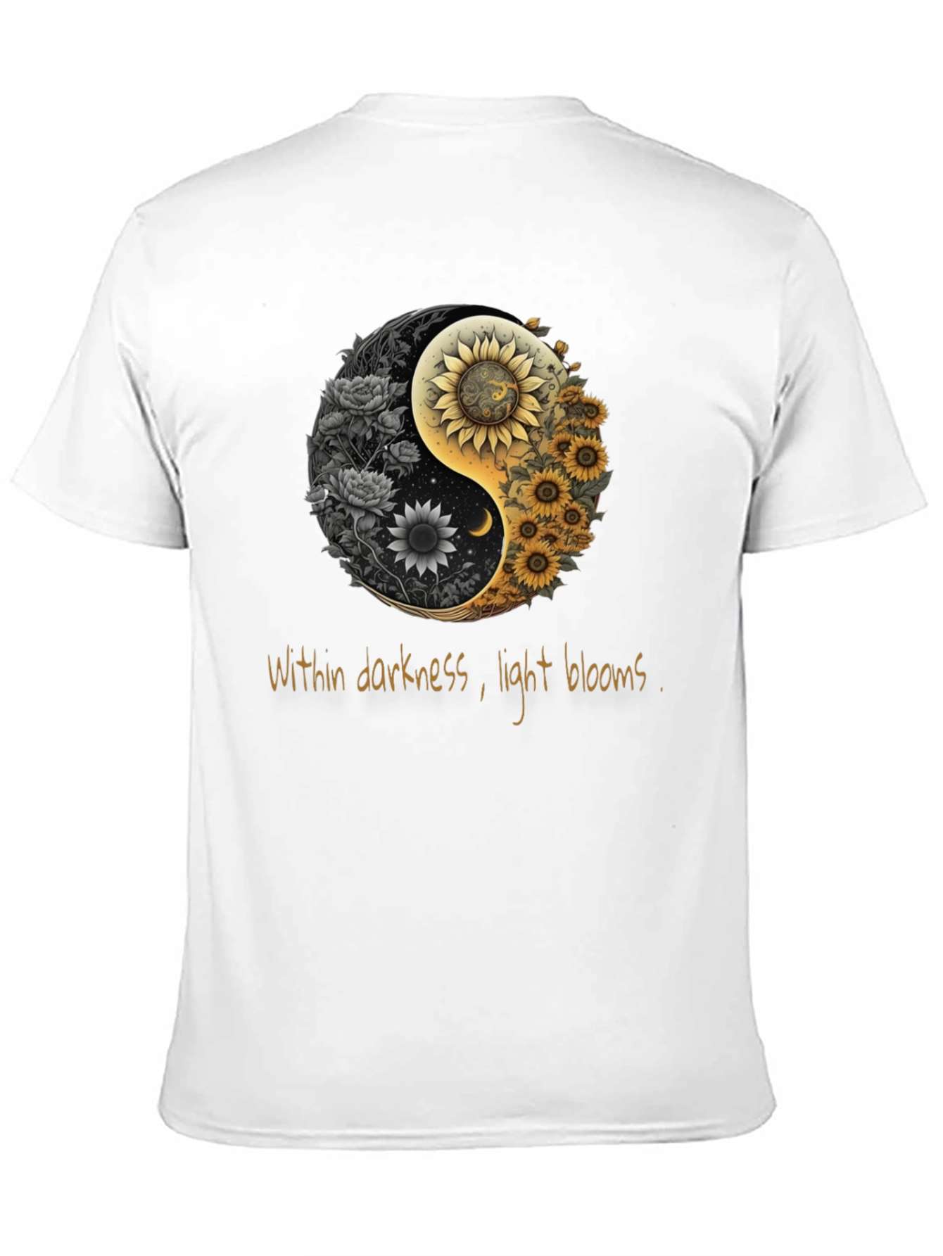Yin Yang Sunflower Graphic Tee
