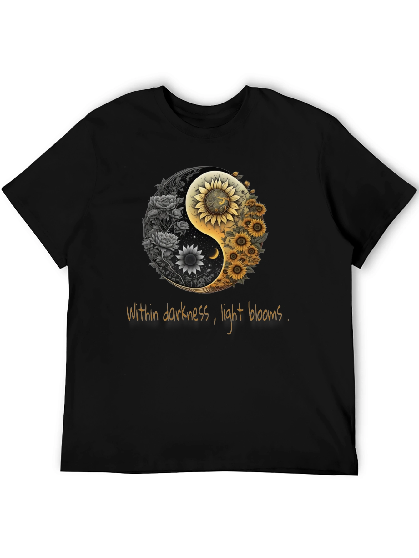 Yin Yang Sunflower Graphic Tee