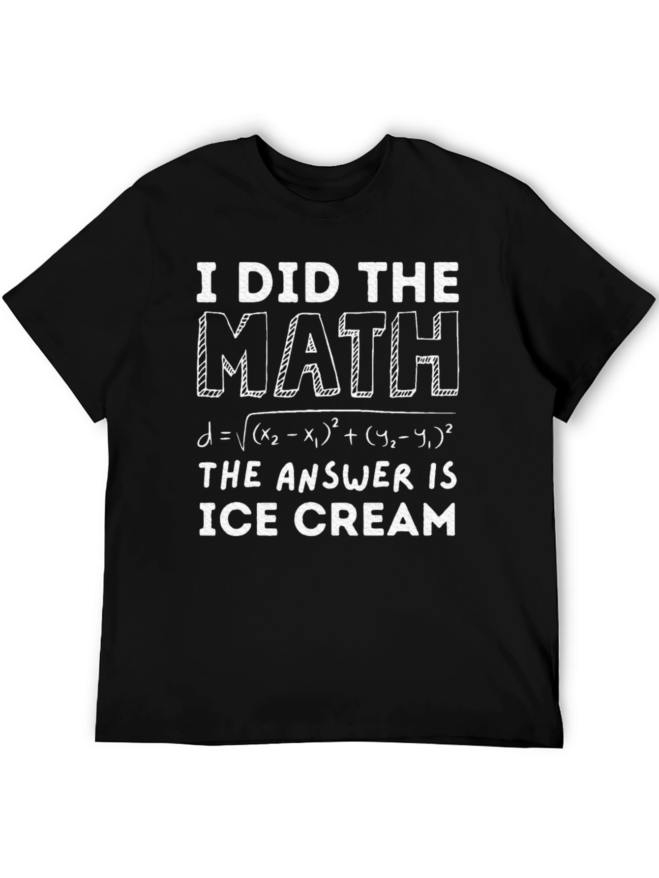 Math & Ice Cream Humor Tee
