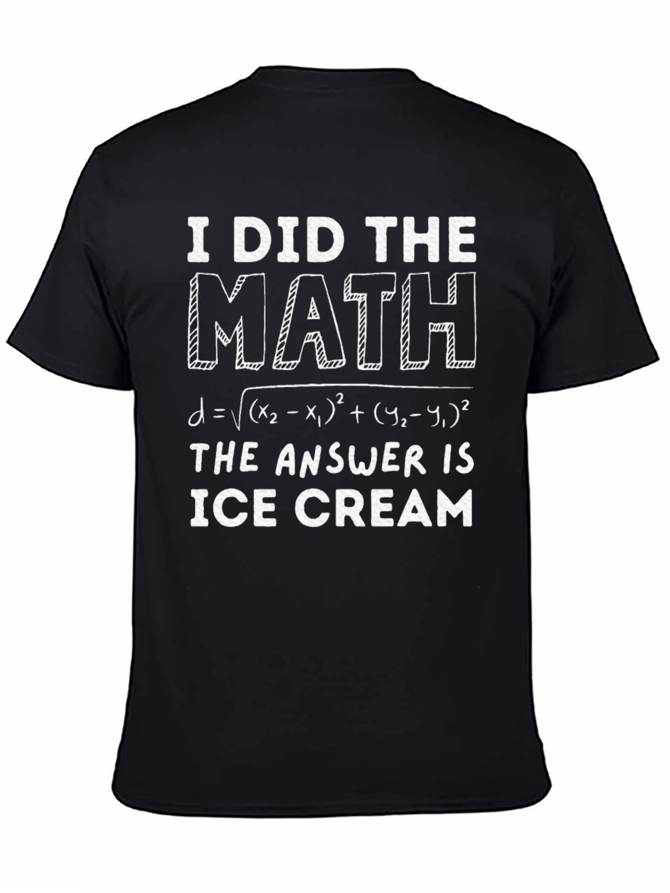 Math & Ice Cream Humor Tee