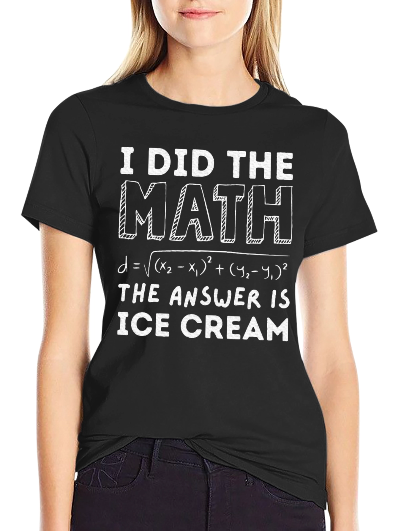 Math & Ice Cream Humor Tee