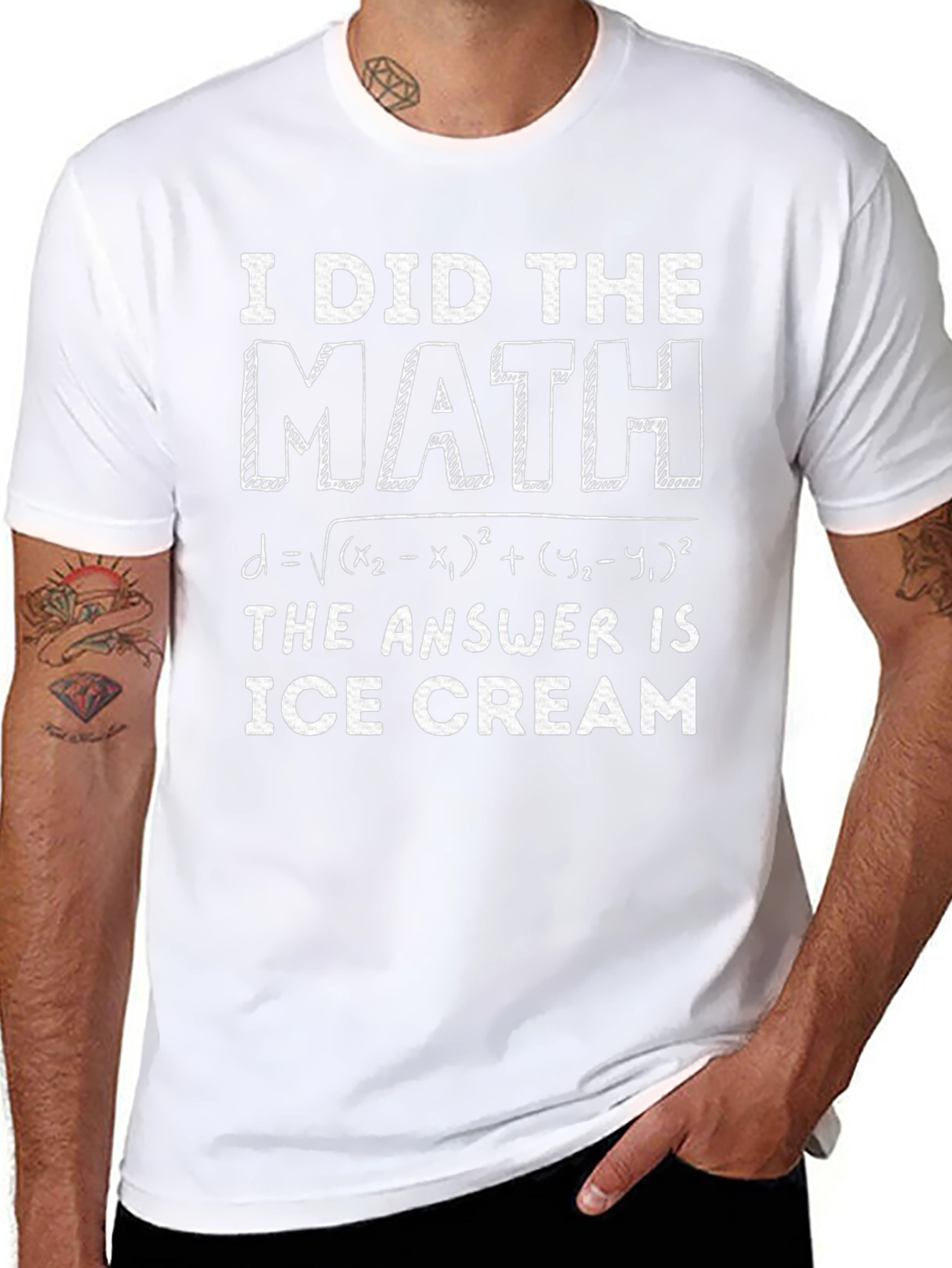 Math & Ice Cream Humor Tee