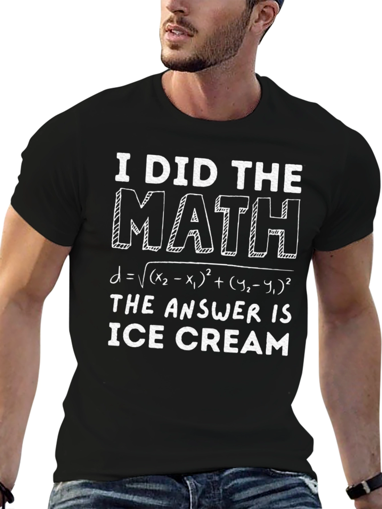 Math & Ice Cream Humor Tee