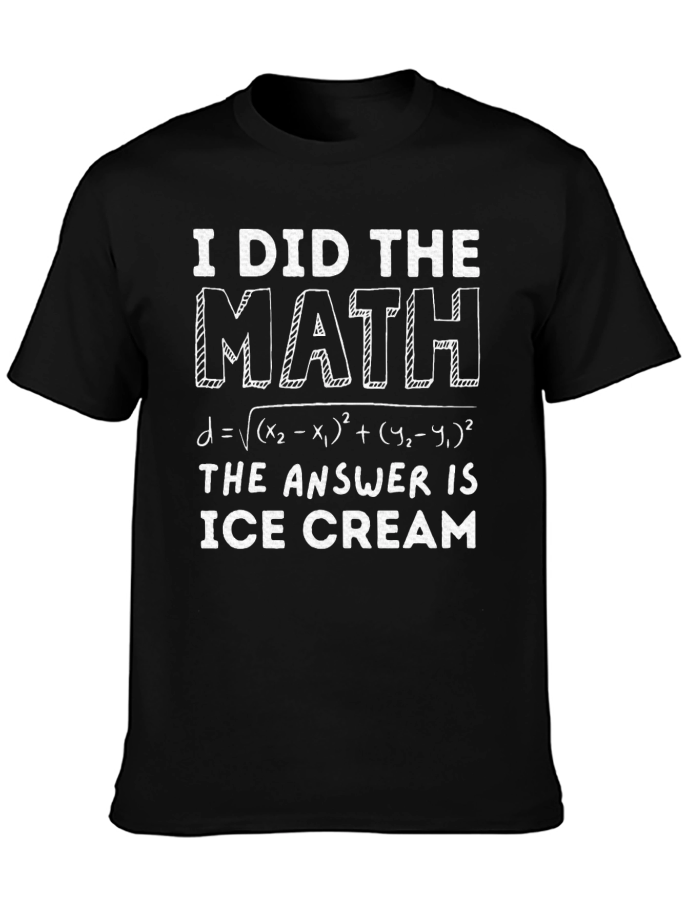 Math & Ice Cream Humor Tee