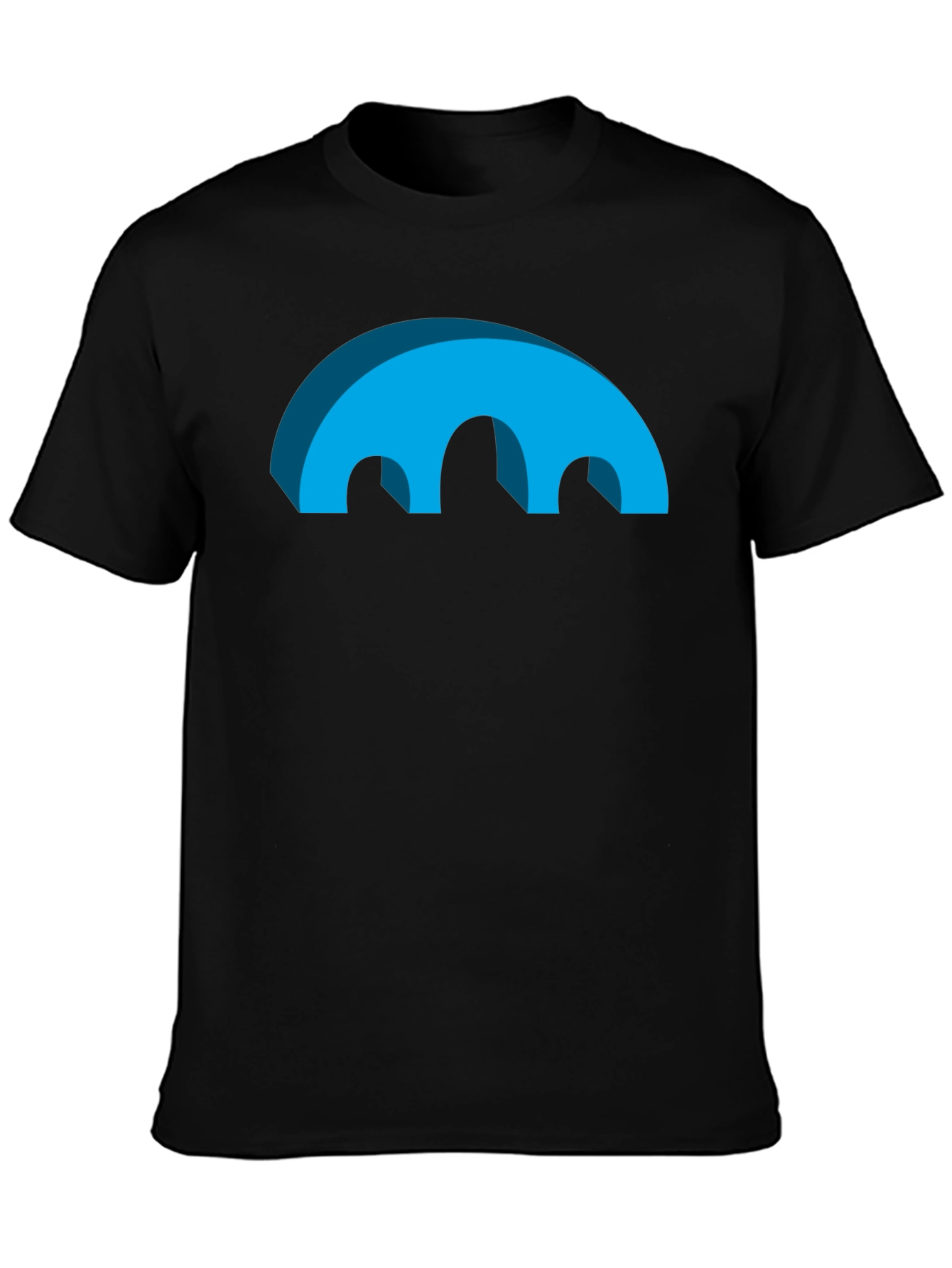 Abstract Arch Graphic Black T-Shirt