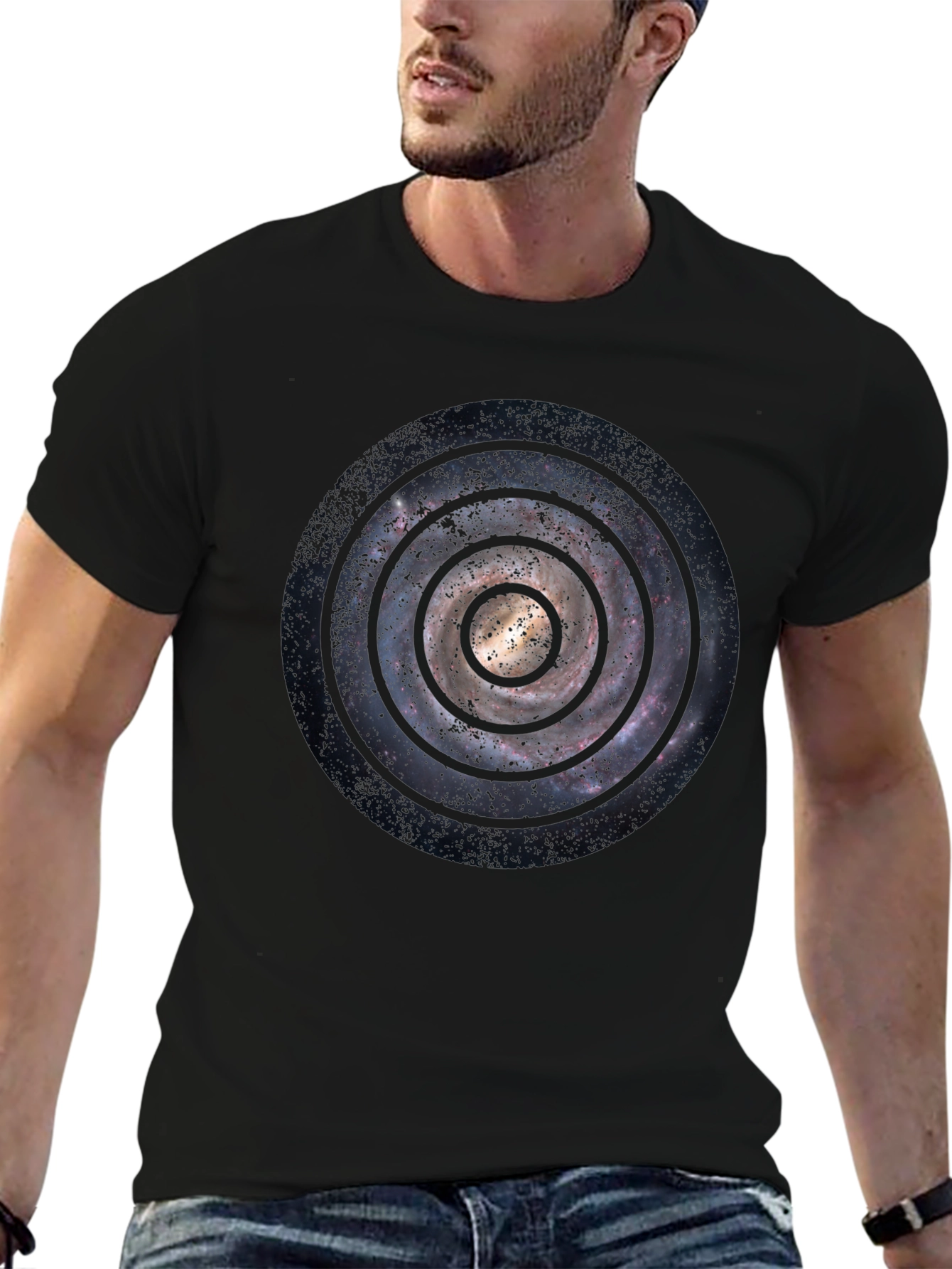 Galaxy Spiral T-Shirt - Celestial Design
