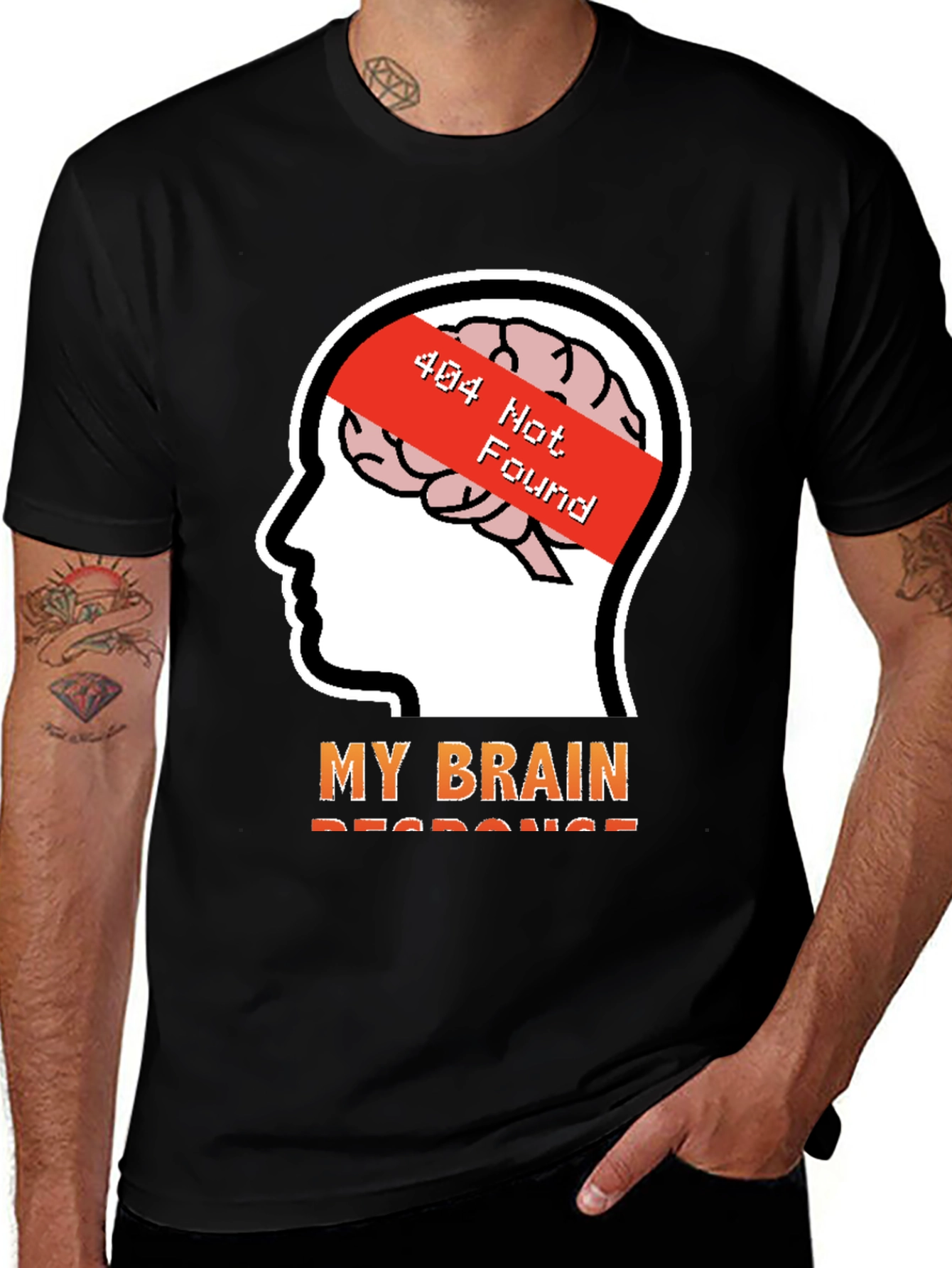 404 Brain Not Found T-Shirt - Funny Geek Tee