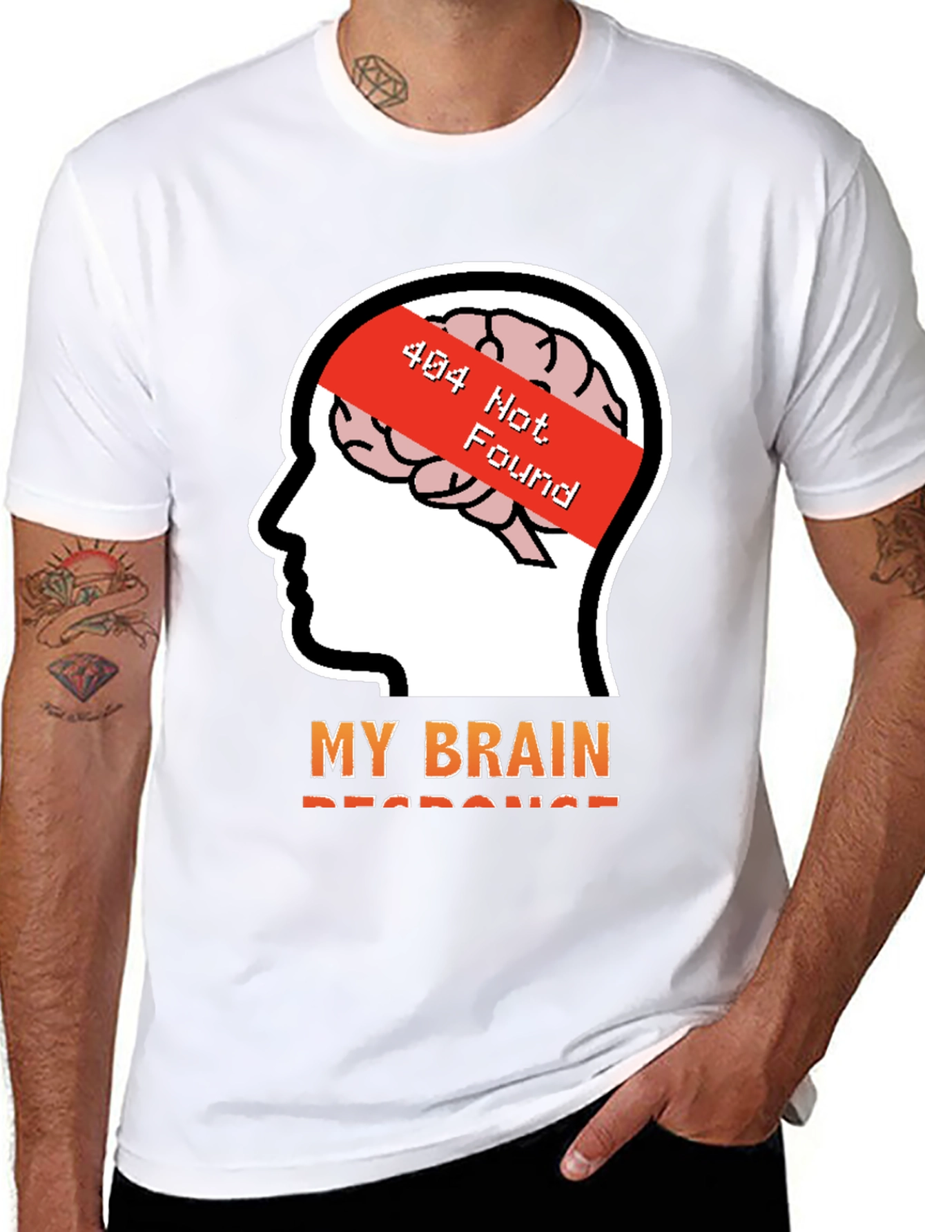 404 Brain Not Found T-Shirt - Funny Geek Tee