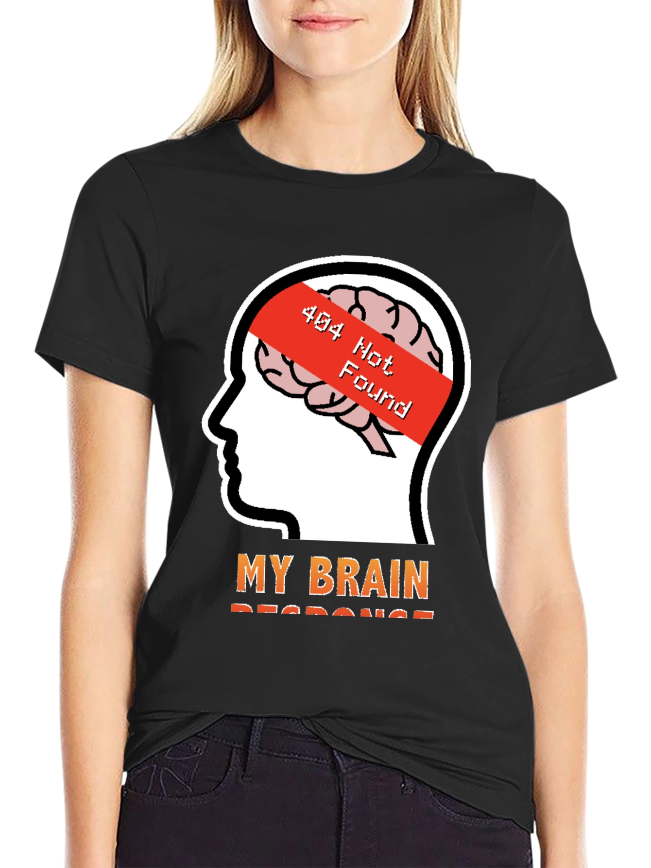404 Brain Not Found T-Shirt - Funny Geek Tee