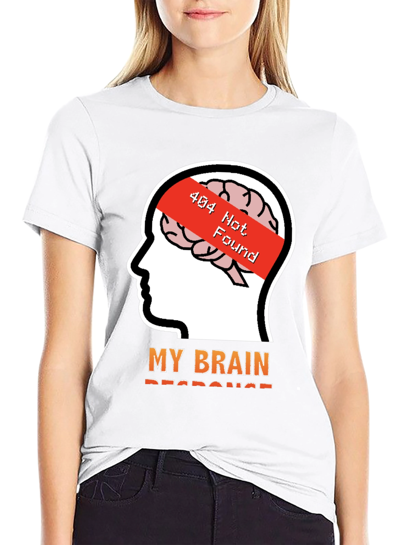 404 Brain Not Found T-Shirt - Funny Geek Tee