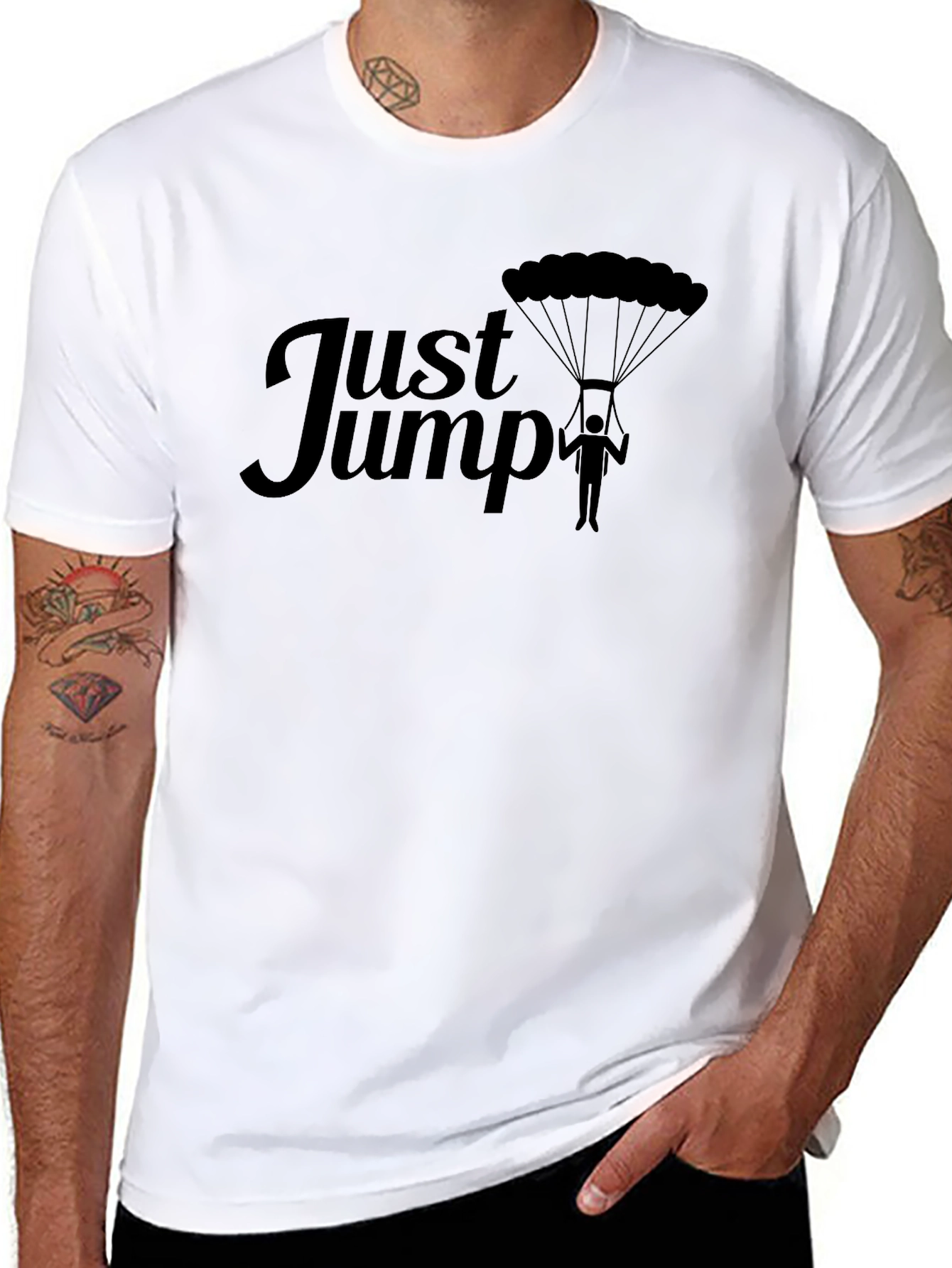 Just Jump Graphic Tee - Skydiver Shirt