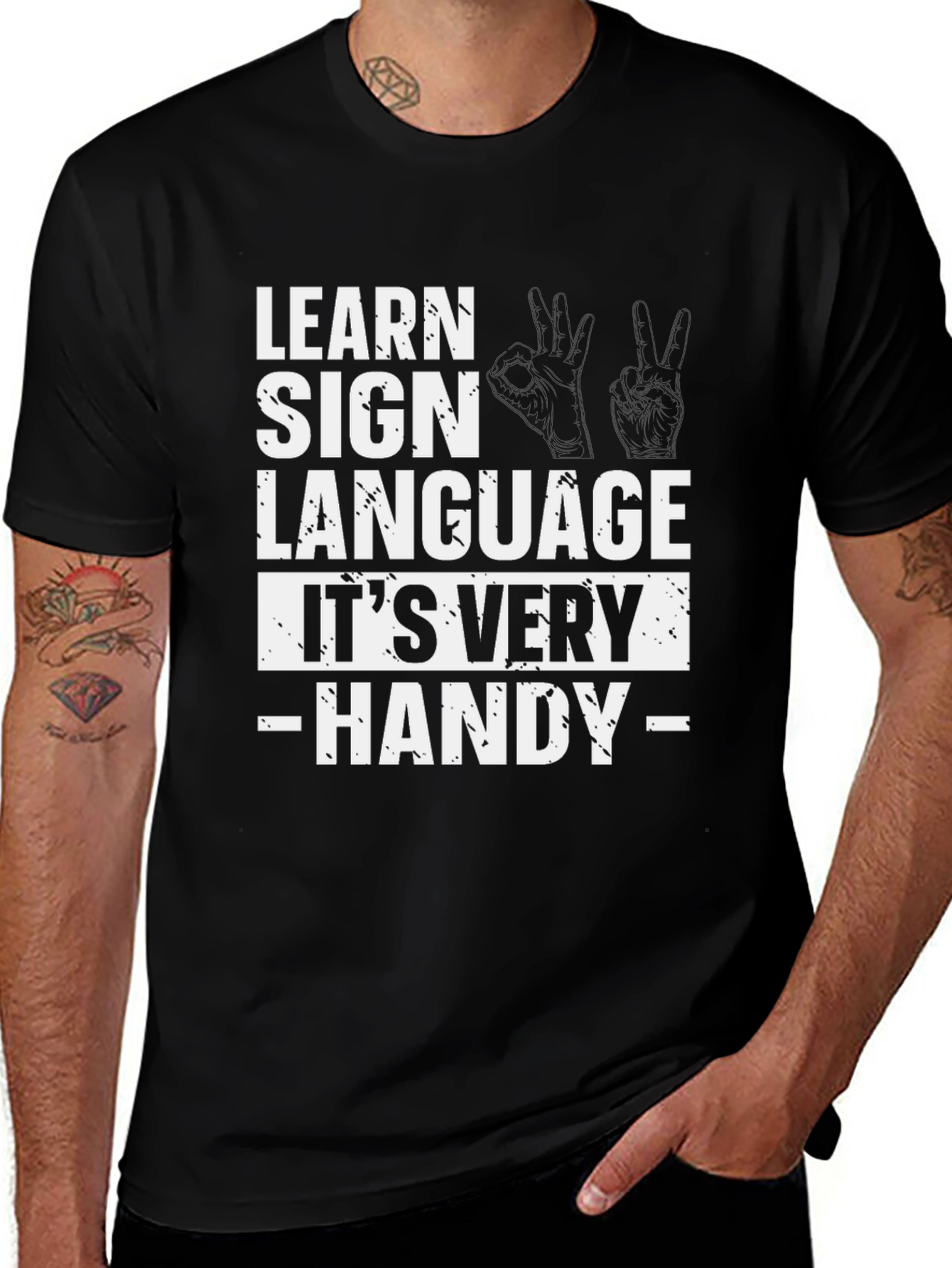 Learn Sign Language Graphic T-Shirt