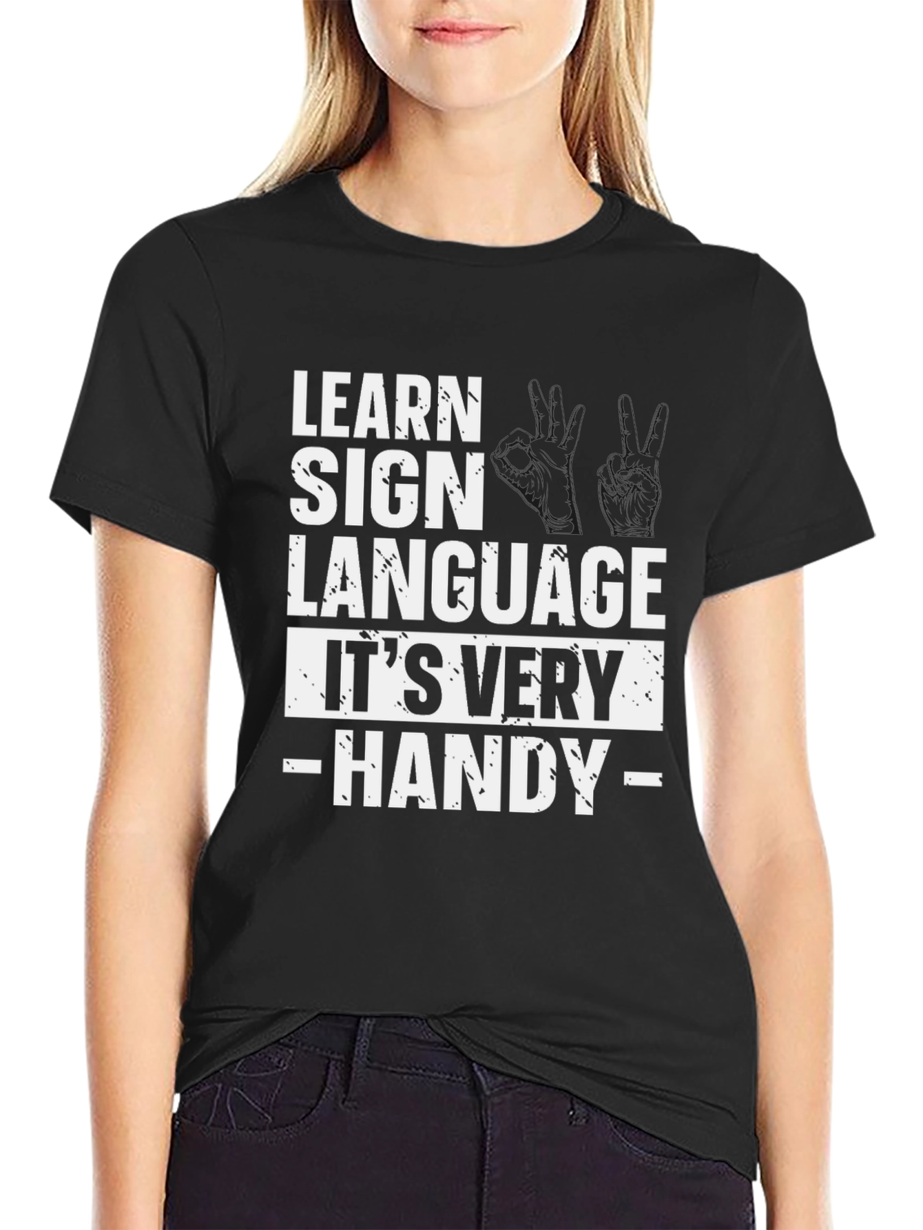 Learn Sign Language Graphic T-Shirt