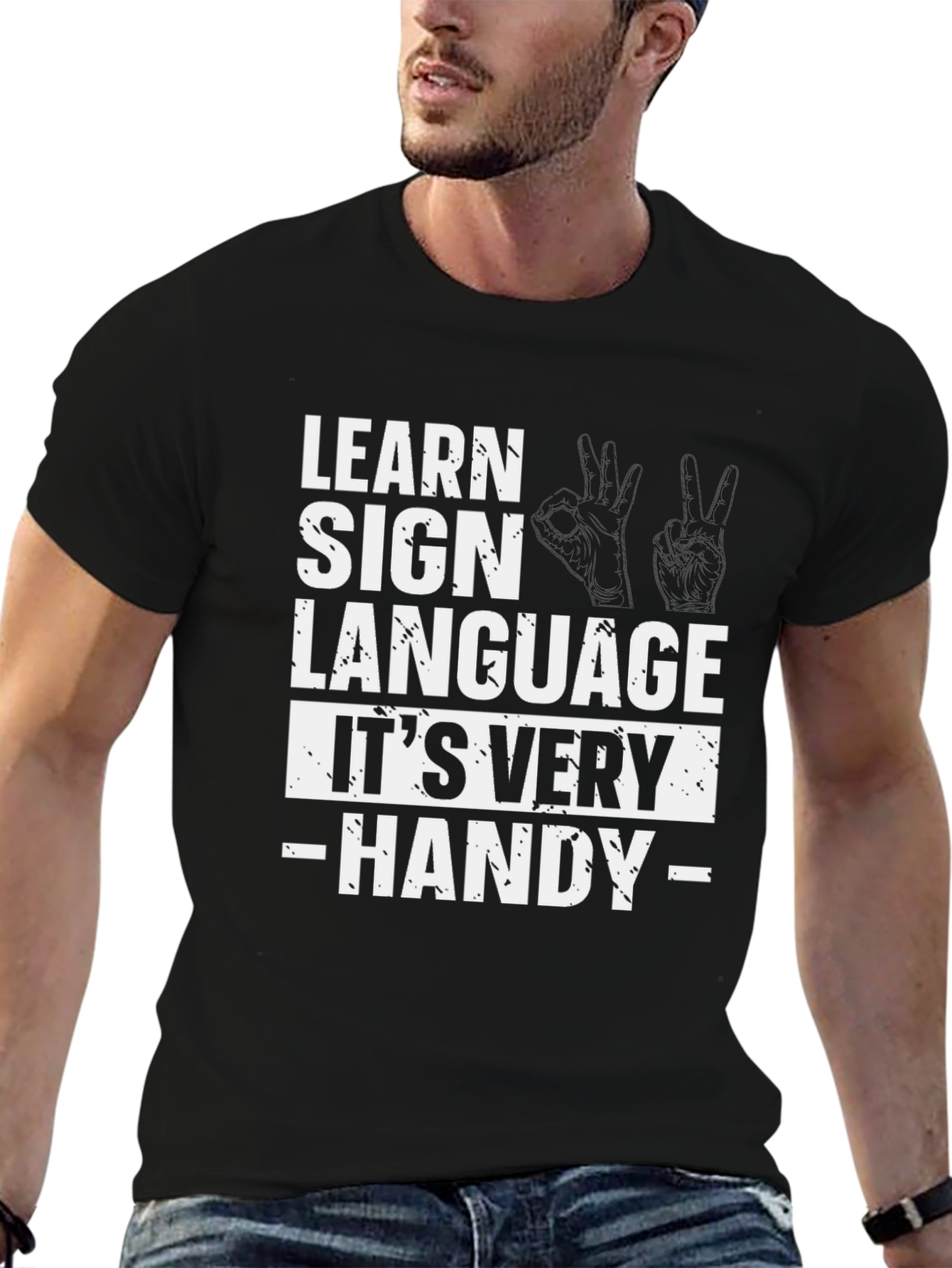 Learn Sign Language Graphic T-Shirt