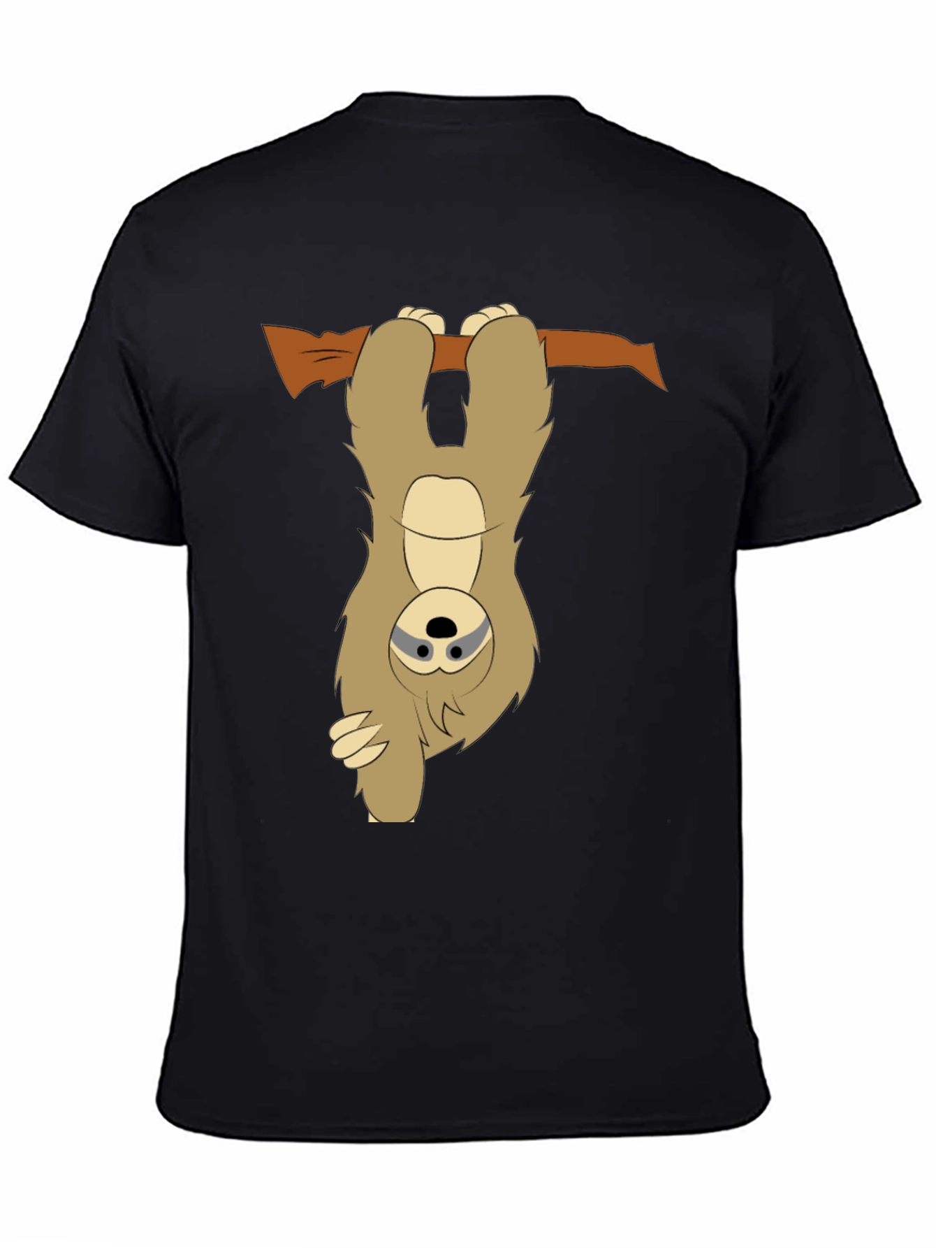 Sloth Hanging Upside Down Mens Graphic T-Shirt
