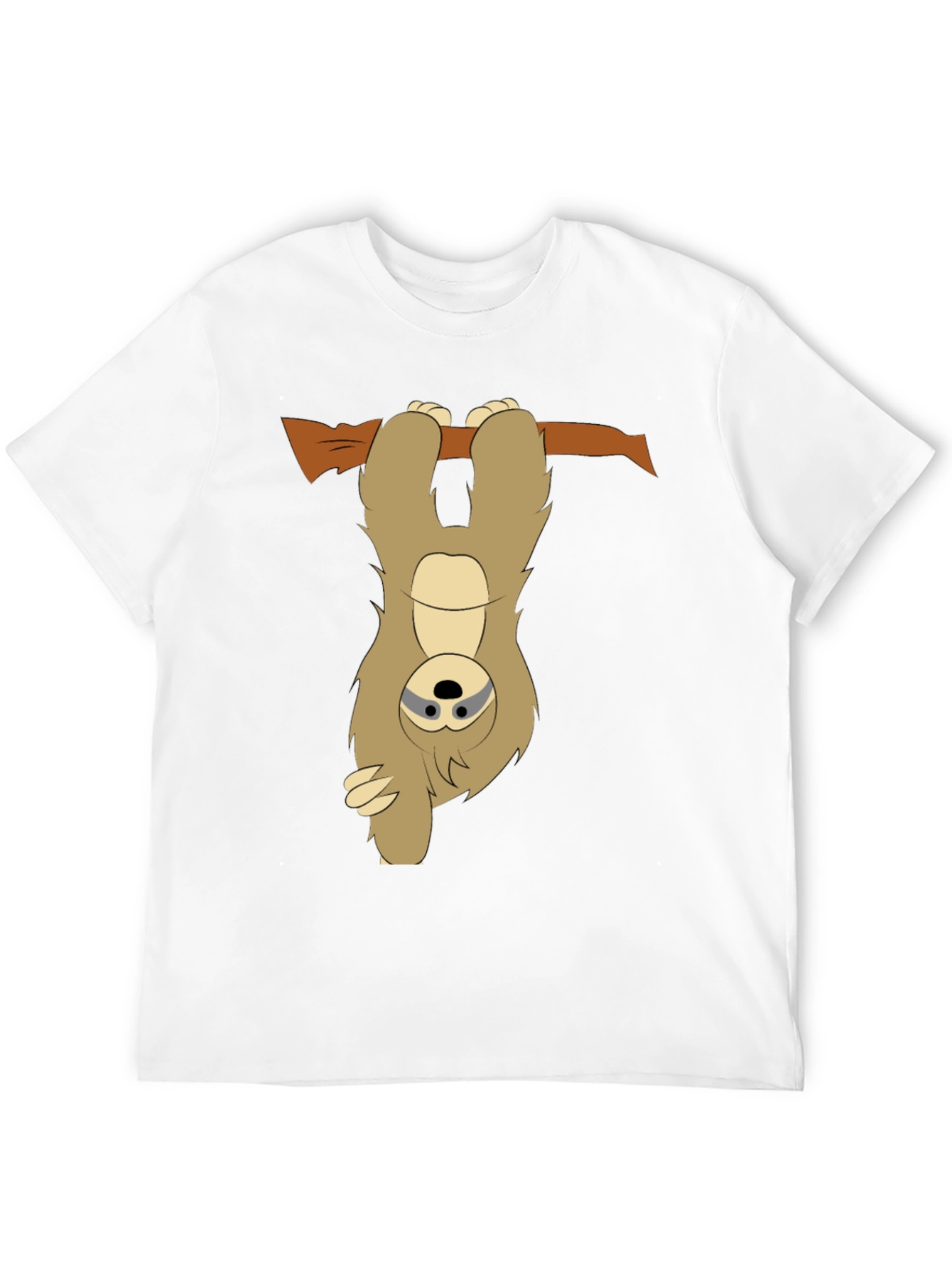 Sloth Hanging Upside Down Mens Graphic T-Shirt