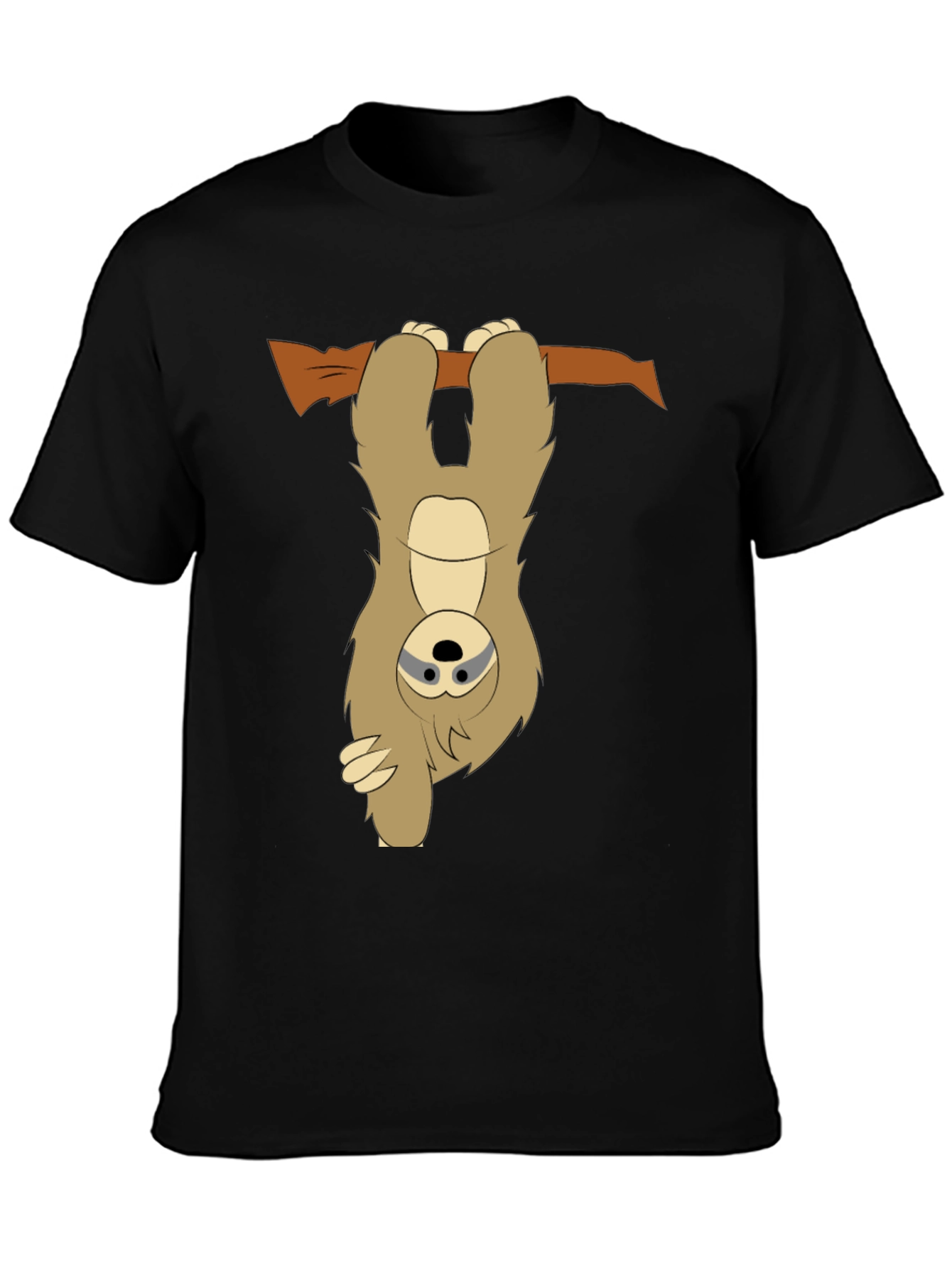 Sloth Hanging Upside Down Mens Graphic T-Shirt