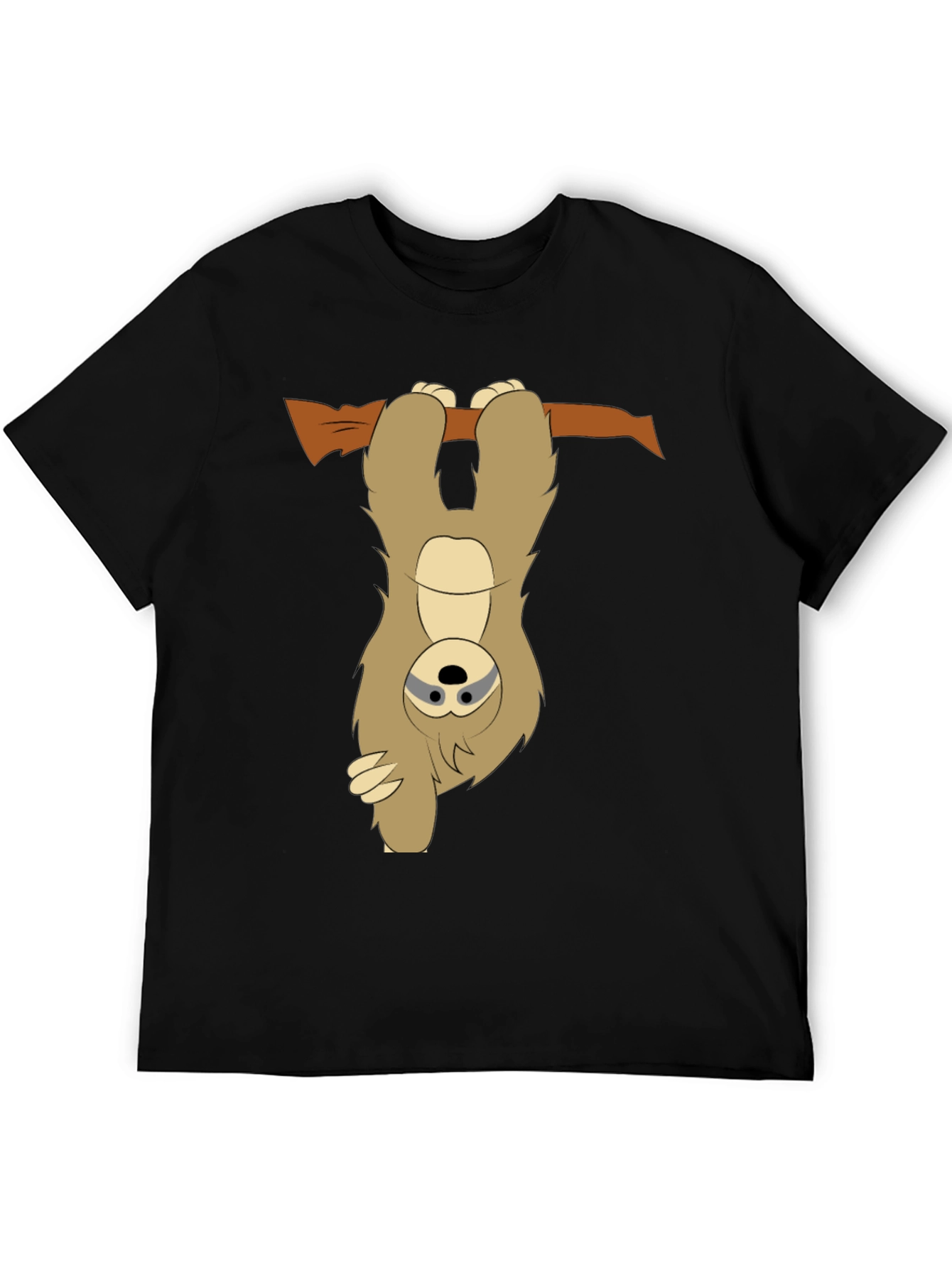 Sloth Hanging Upside Down Mens Graphic T-Shirt