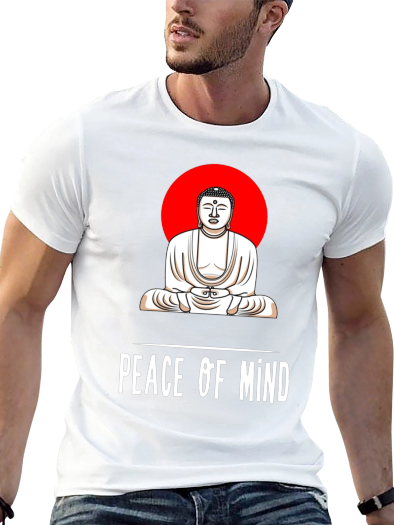 Peace of Mind Buddha Graphic Tee - Black