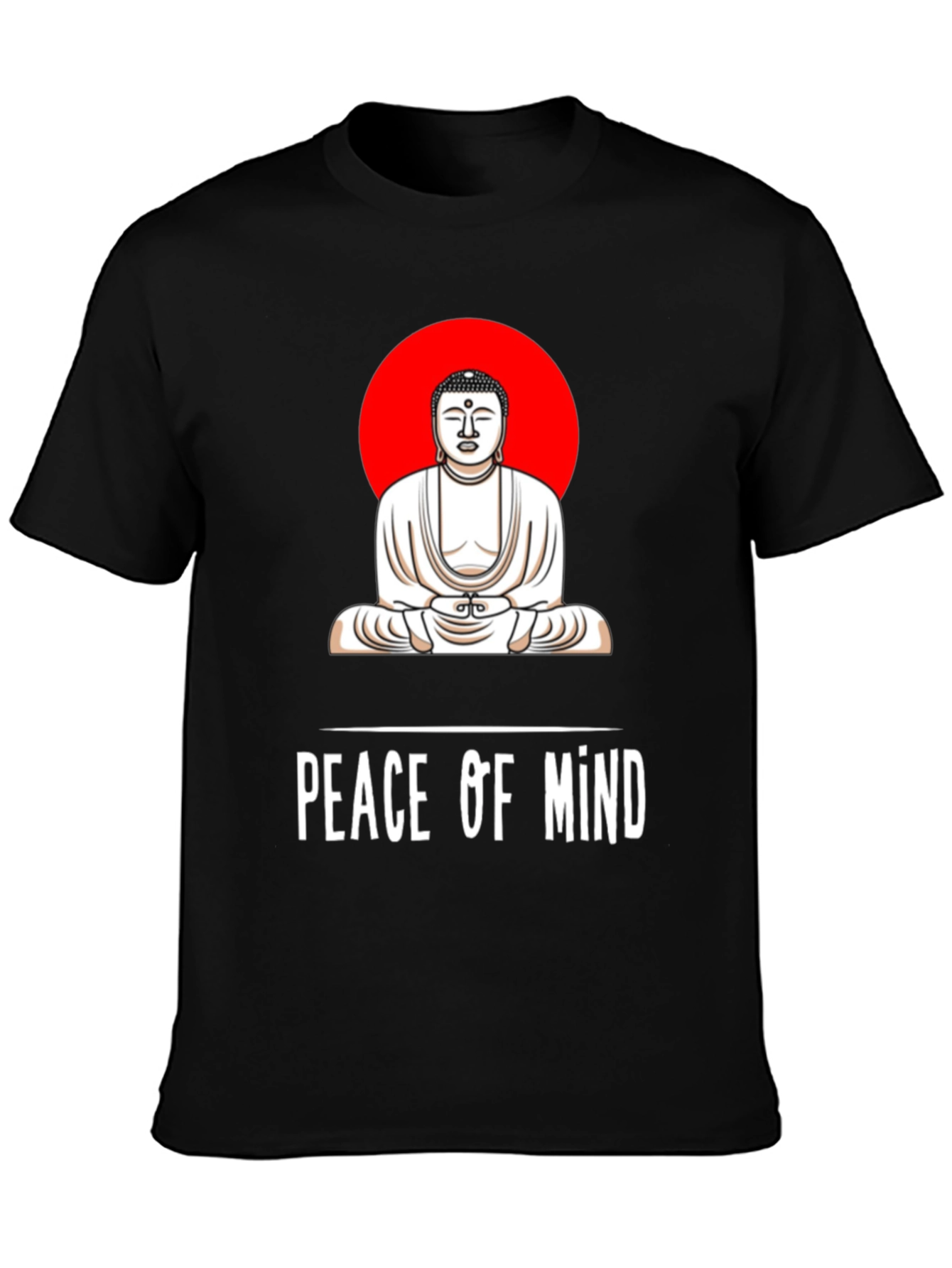 Peace of Mind Buddha Graphic Tee - Black