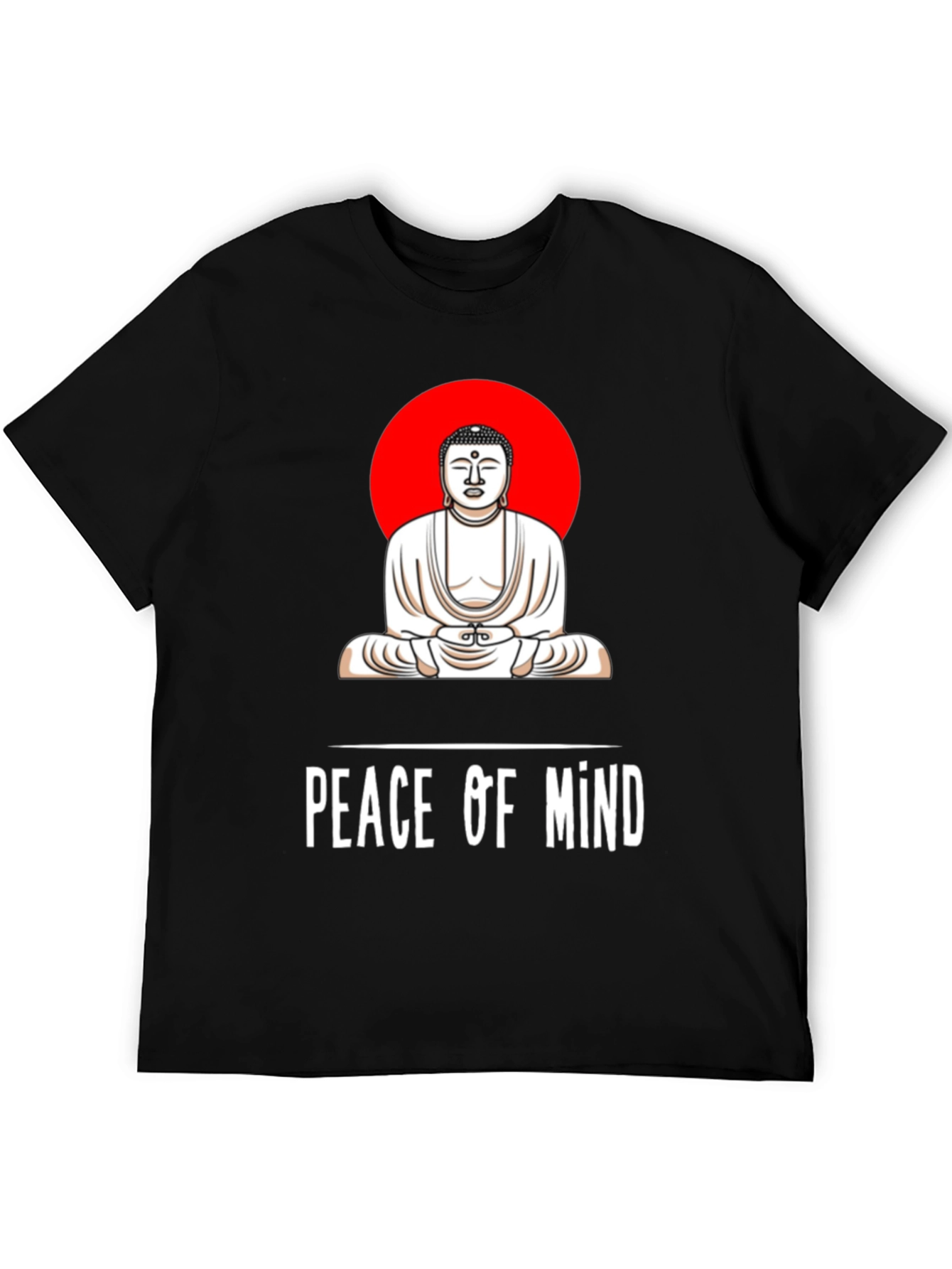 Peace of Mind Buddha Graphic Tee - Black