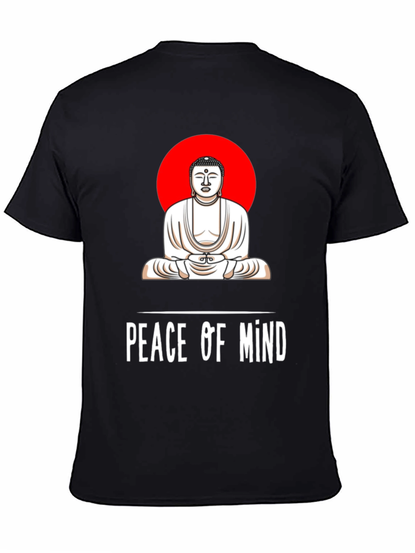 Peace of Mind Buddha Graphic Tee - Black