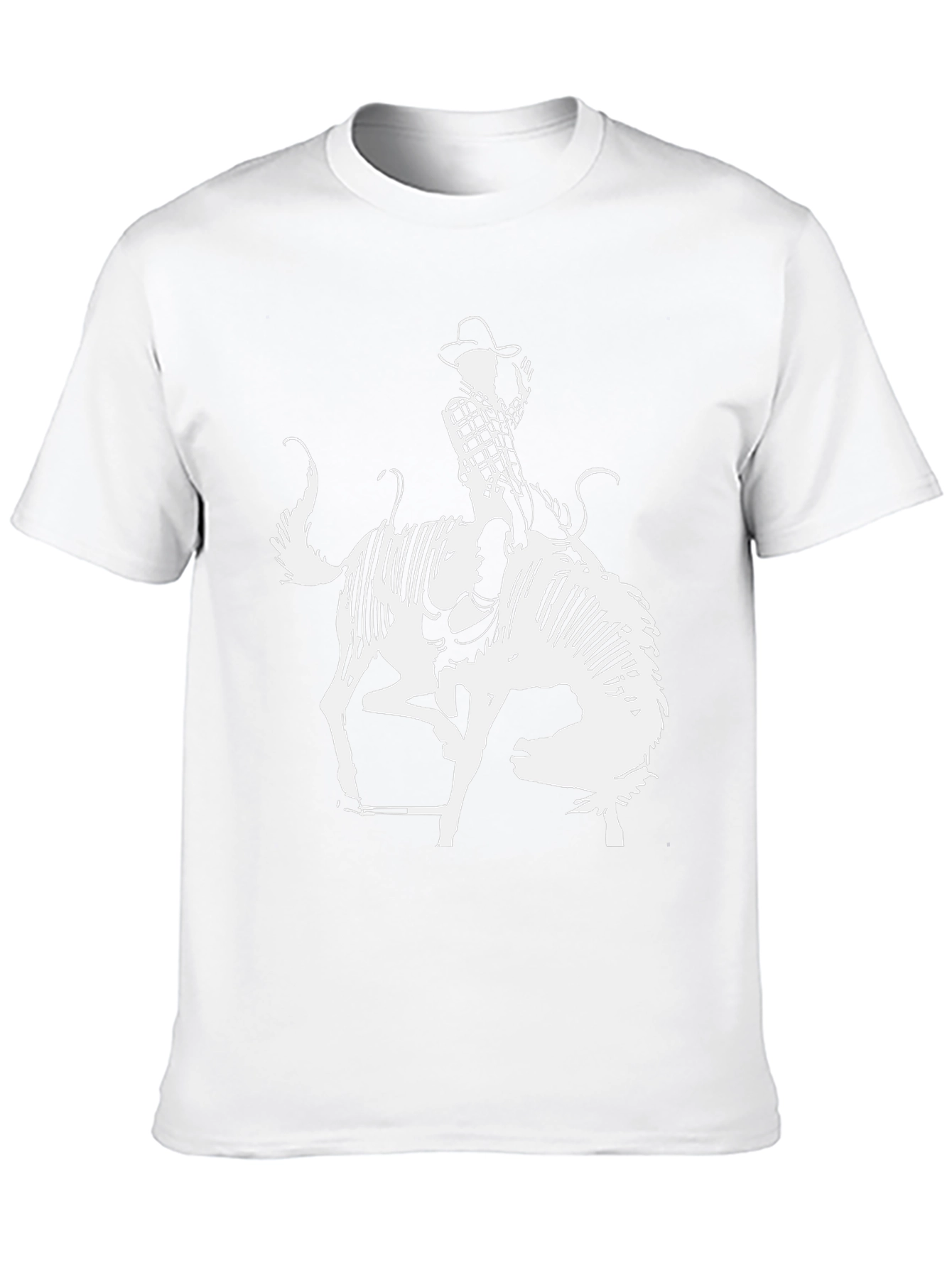 Rodeo Skeleton Graphic Tee - Cool Cowboy Shirt