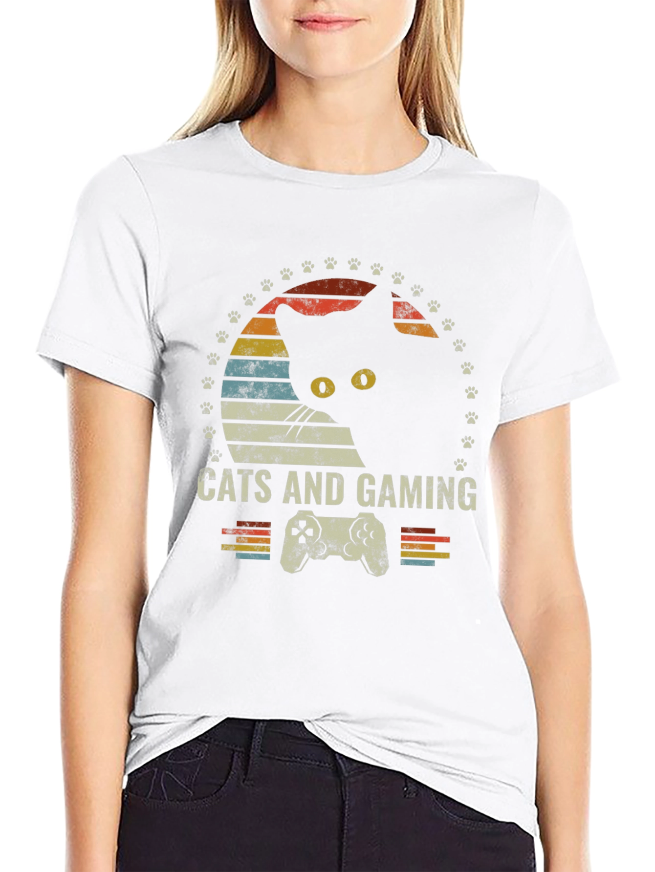 Cats and Gaming T-Shirt - Retro Gamer Tee