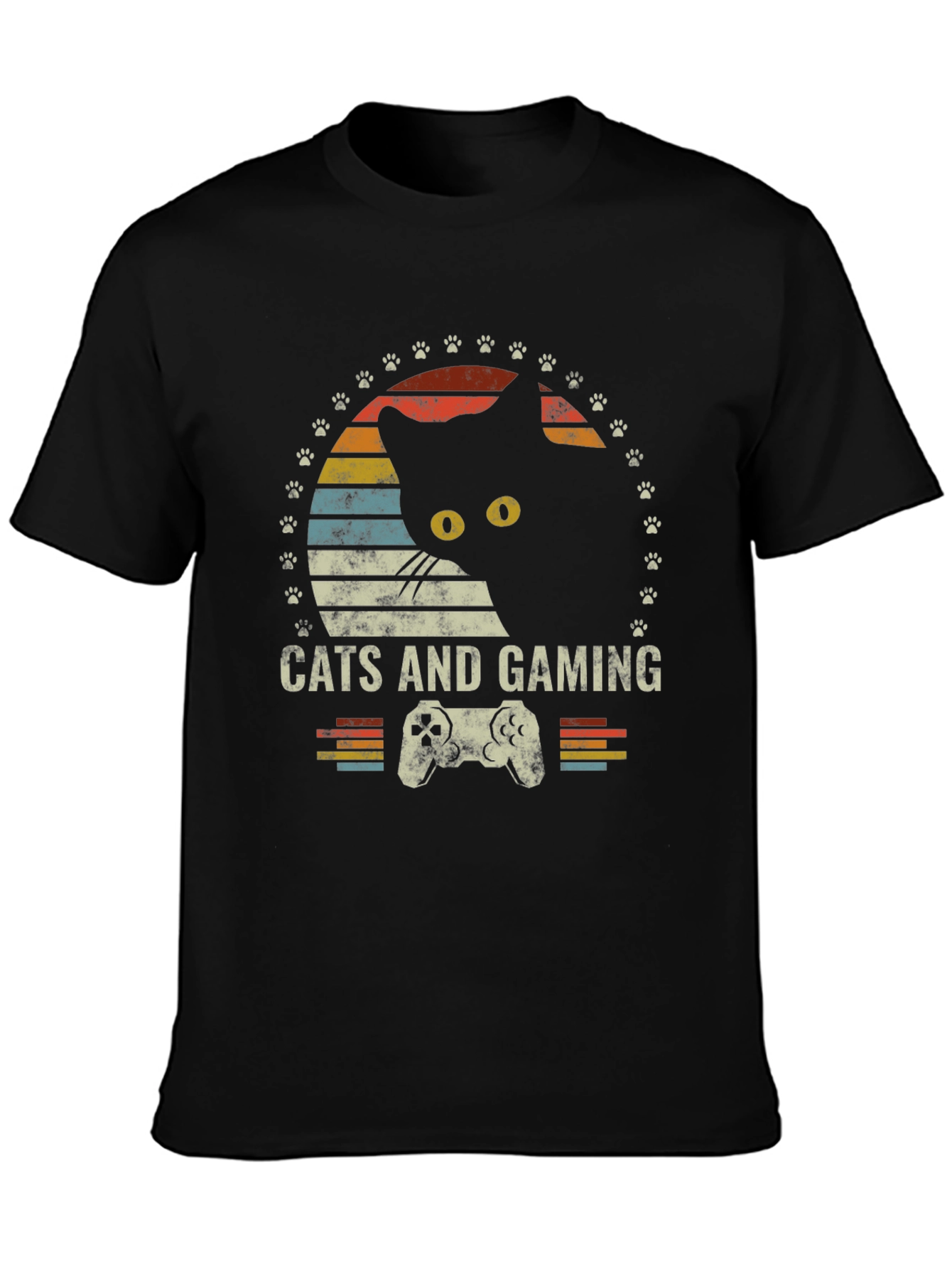 Cats and Gaming T-Shirt - Retro Gamer Tee