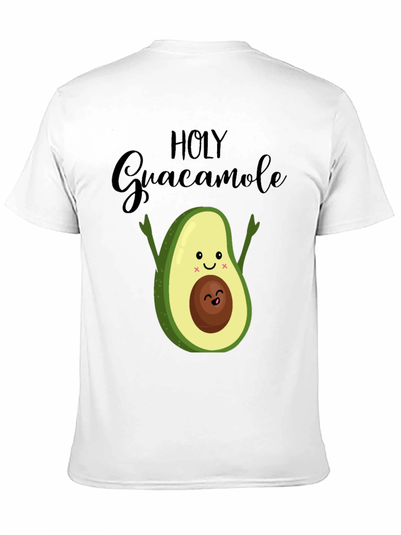 Holy Guacamole Avocado Graphic Black T-Shirt
