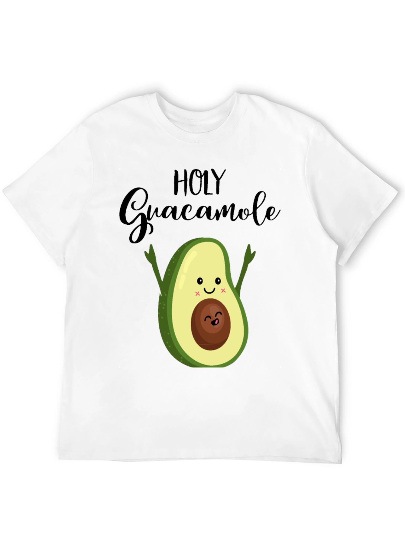 Holy Guacamole Avocado Graphic Black T-Shirt