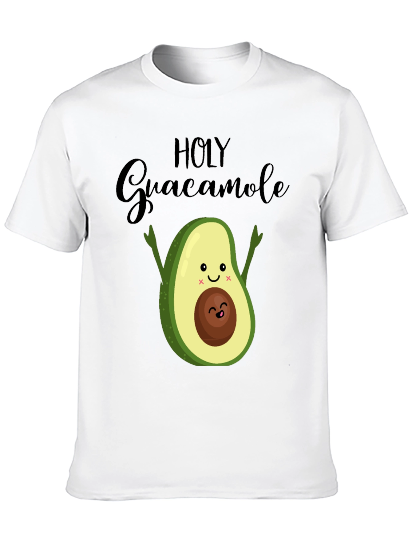 Holy Guacamole Avocado Graphic Black T-Shirt