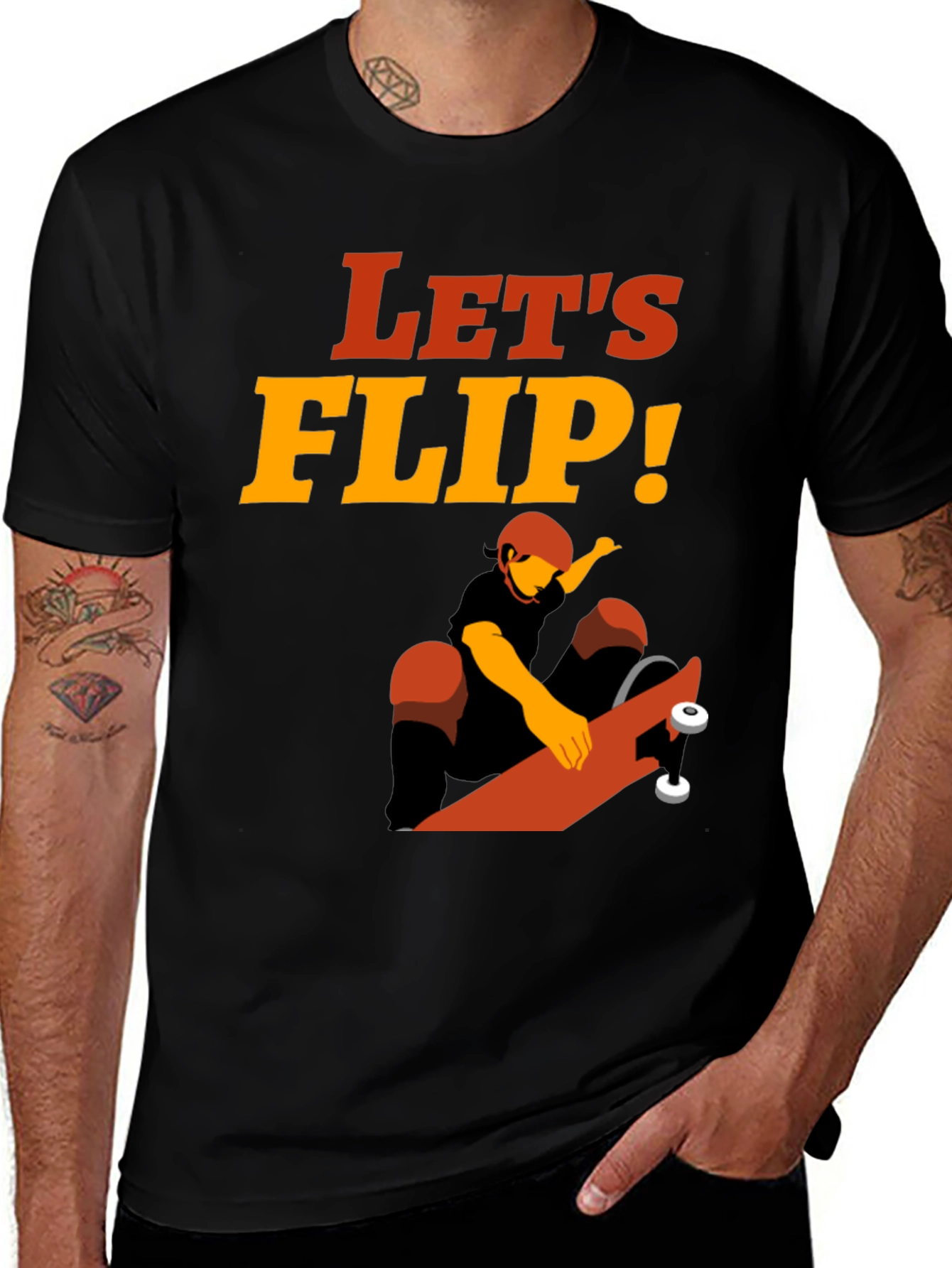 Lets Flip Skateboarder T-Shirt