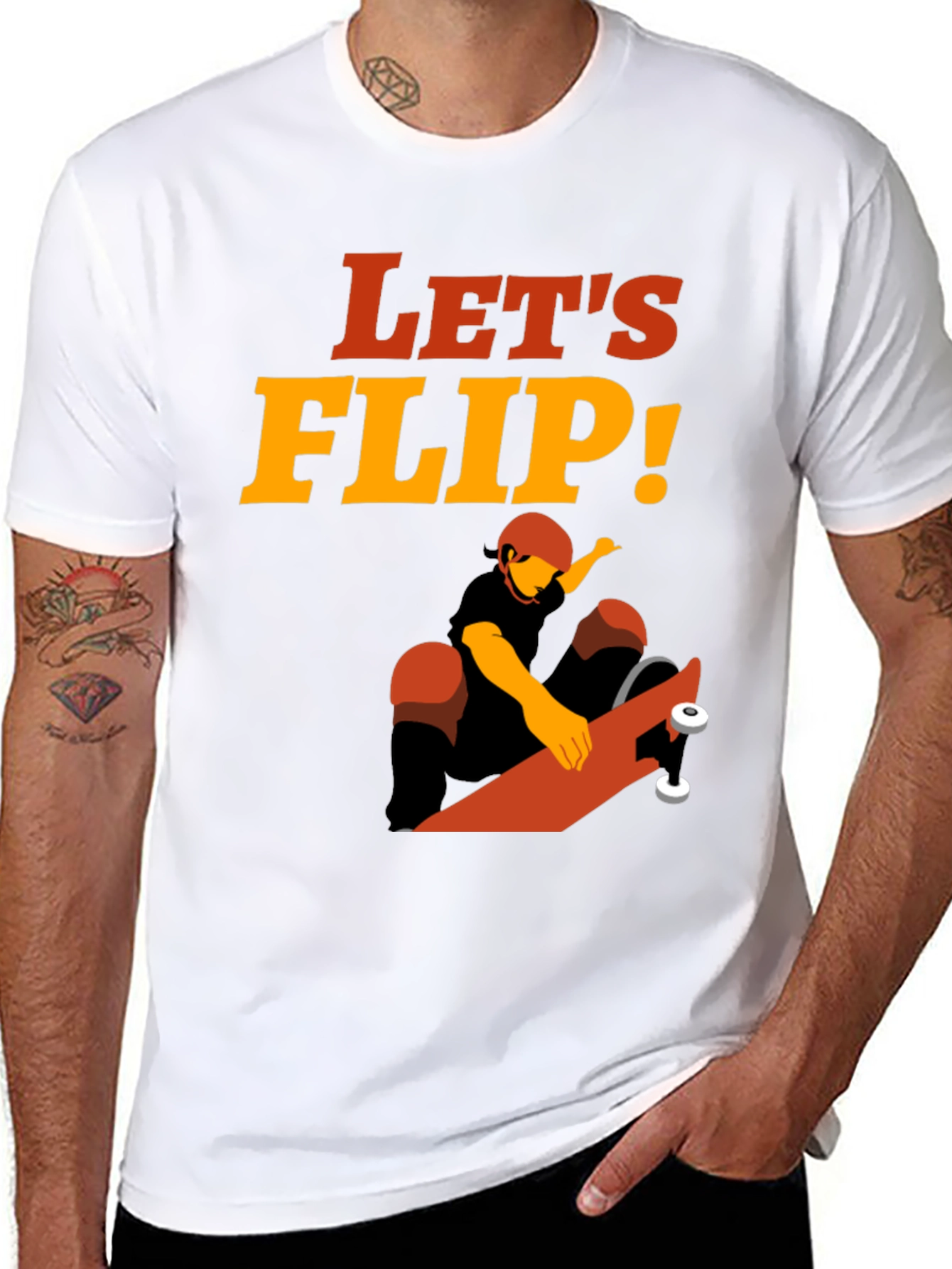 Lets Flip Skateboarder T-Shirt
