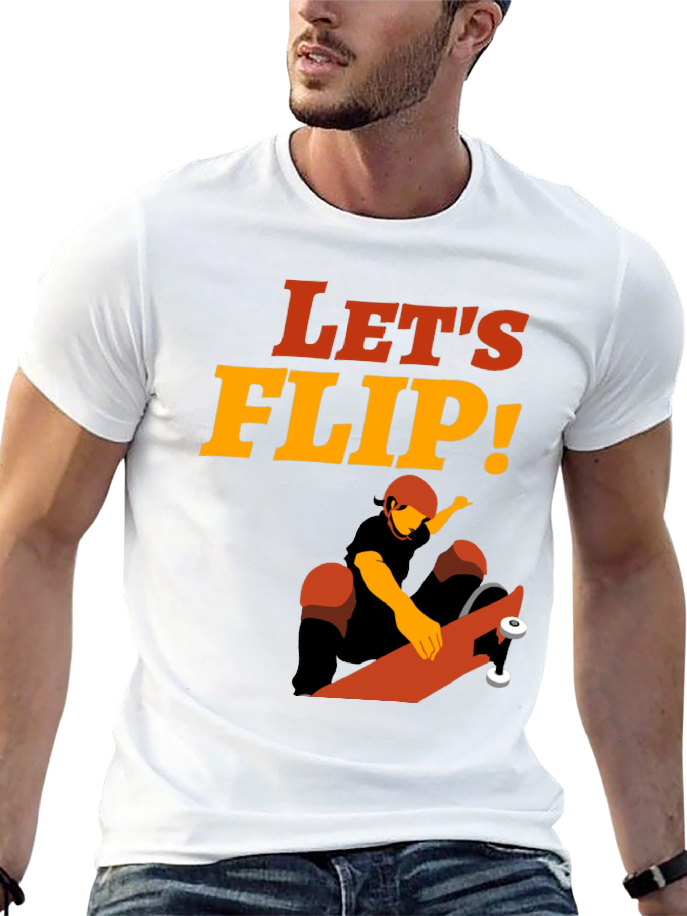 Lets Flip Skateboarder T-Shirt