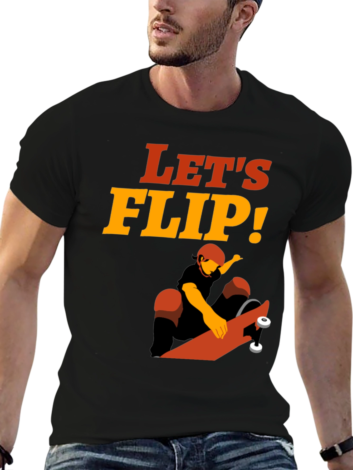 Lets Flip Skateboarder T-Shirt
