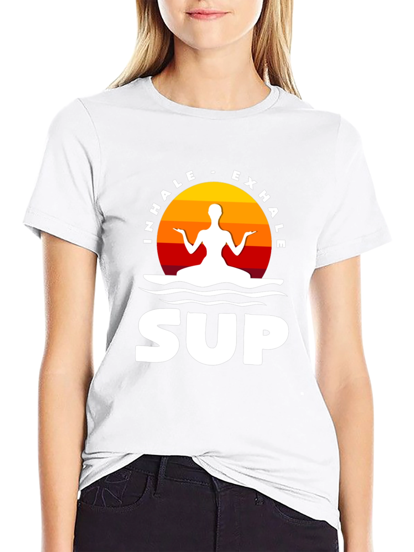 Inhale Exhale SUP T-Shirt - Zen Paddleboarding Tee