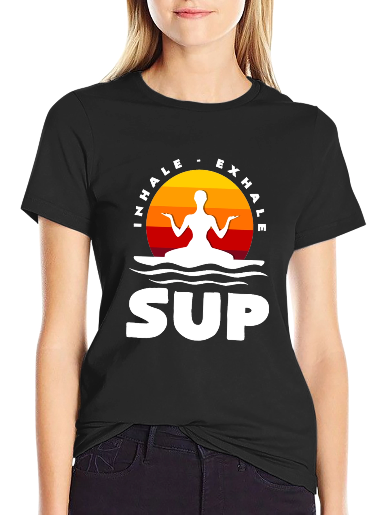 Inhale Exhale SUP T-Shirt - Zen Paddleboarding Tee