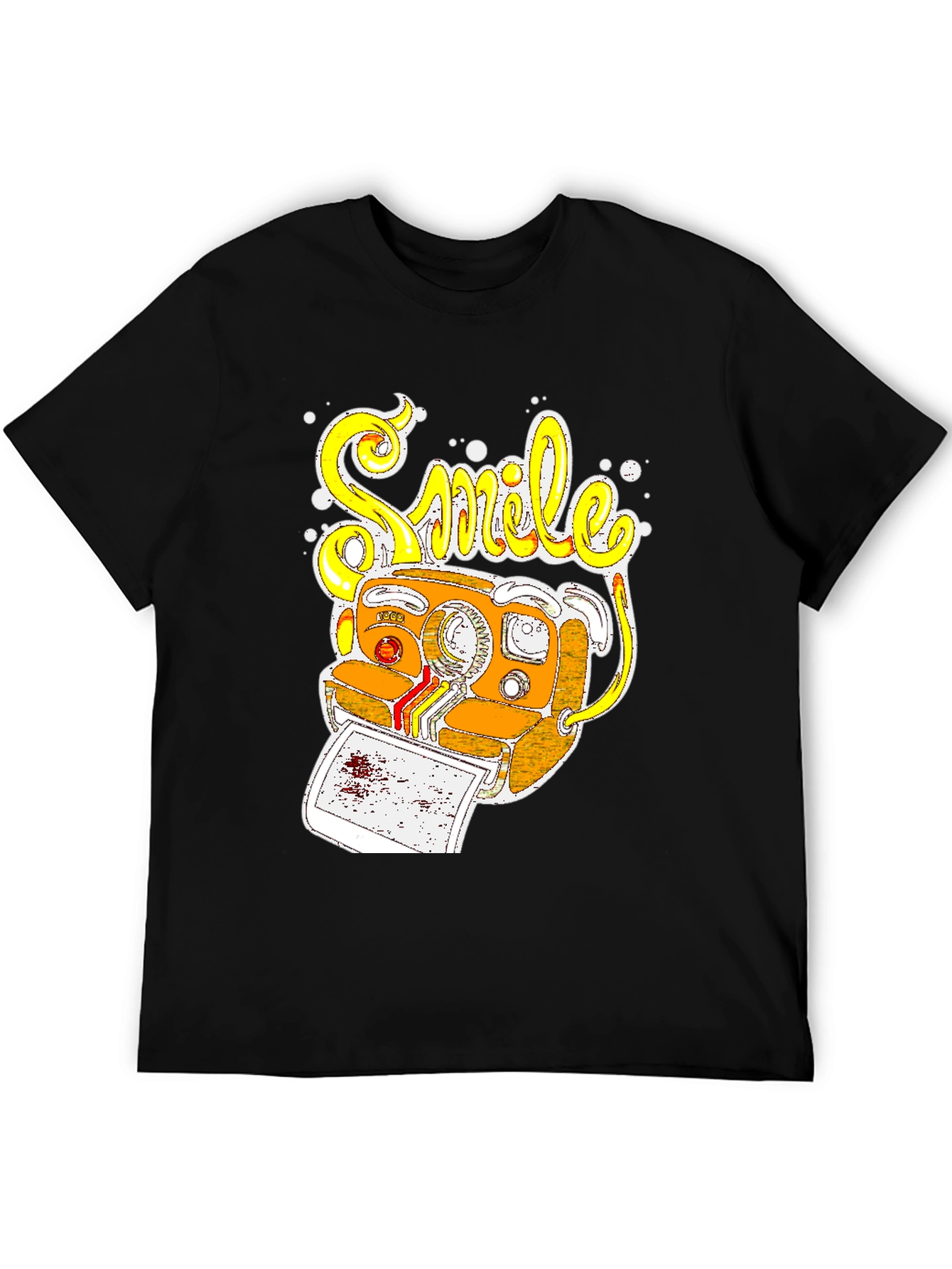 Smile Camera Graphic T-Shirt - Retro Style
