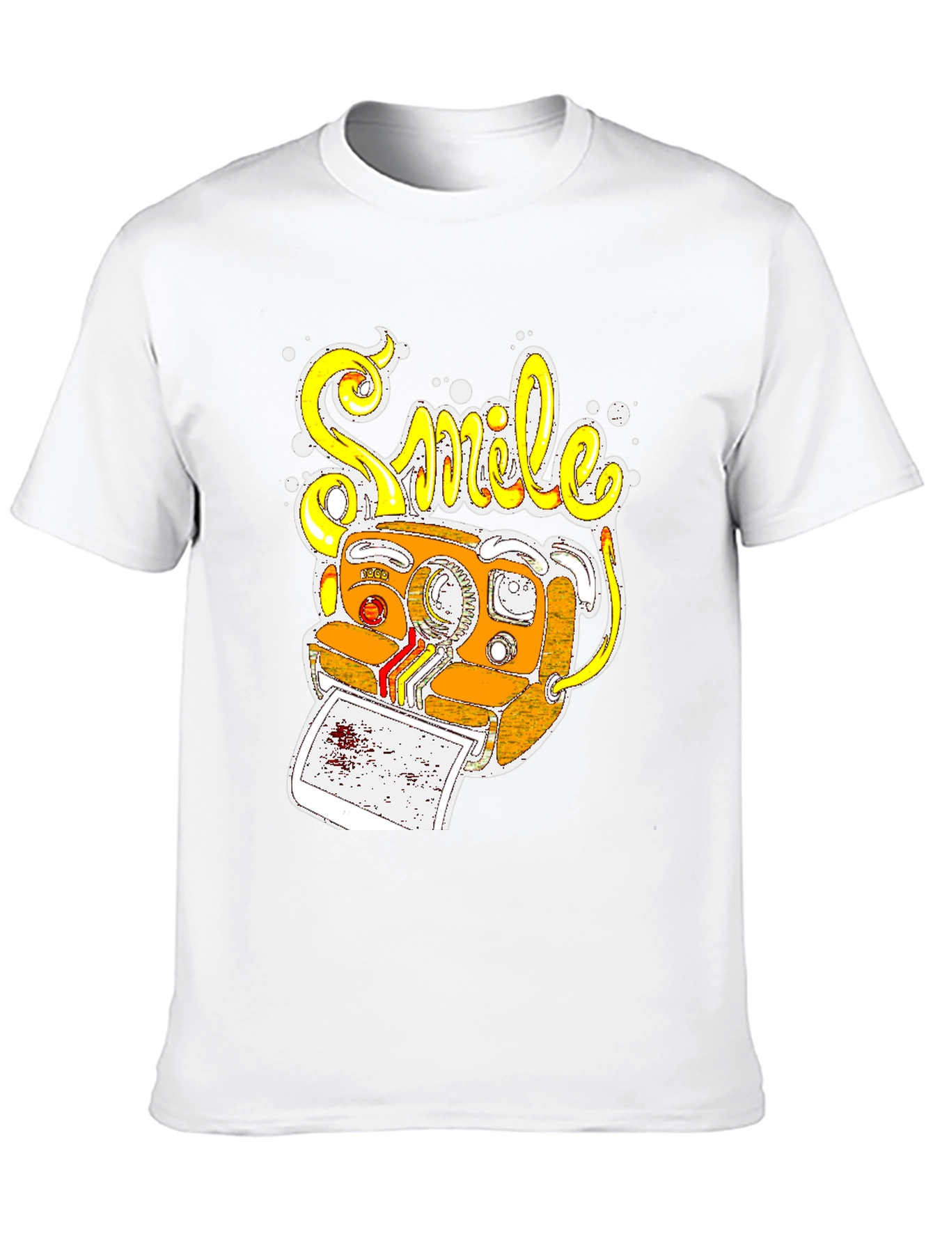 Smile Camera Graphic T-Shirt - Retro Style