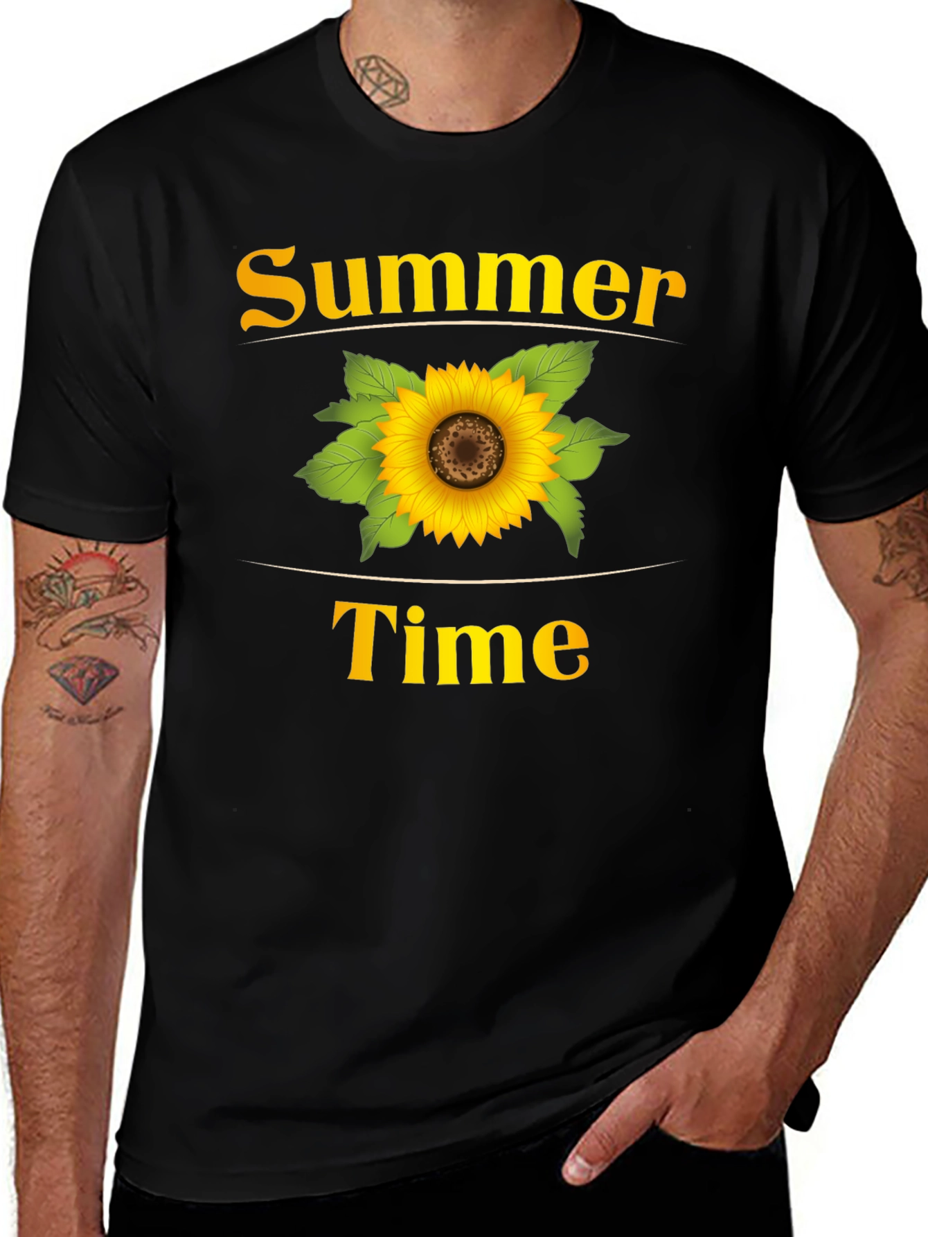 Summer Time Sunflower Graphic T-Shirt