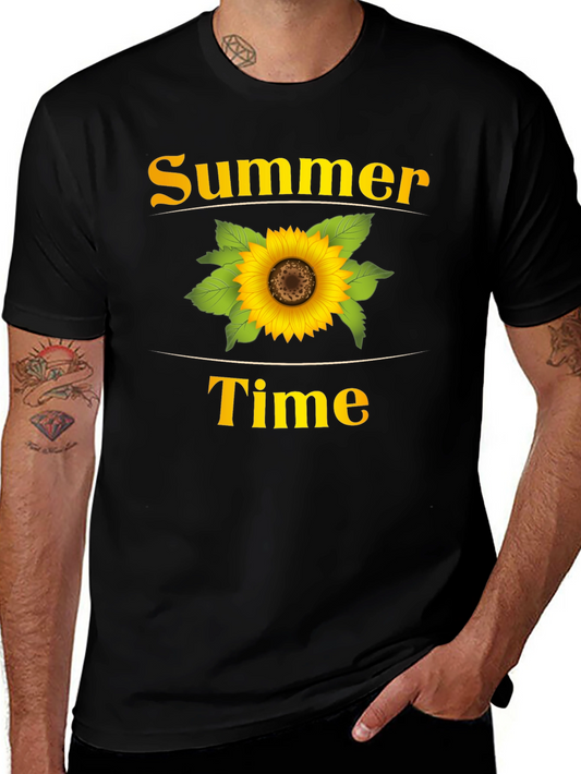 Summer Time Sunflower Graphic T-Shirt