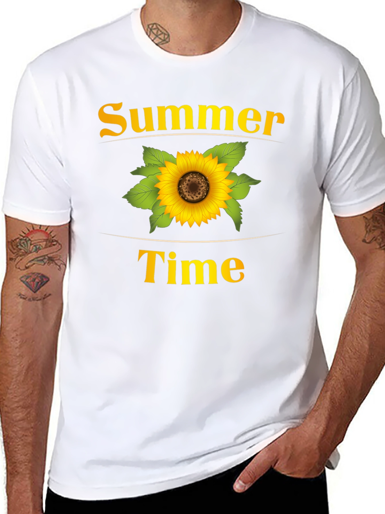Summer Time Sunflower Graphic T-Shirt