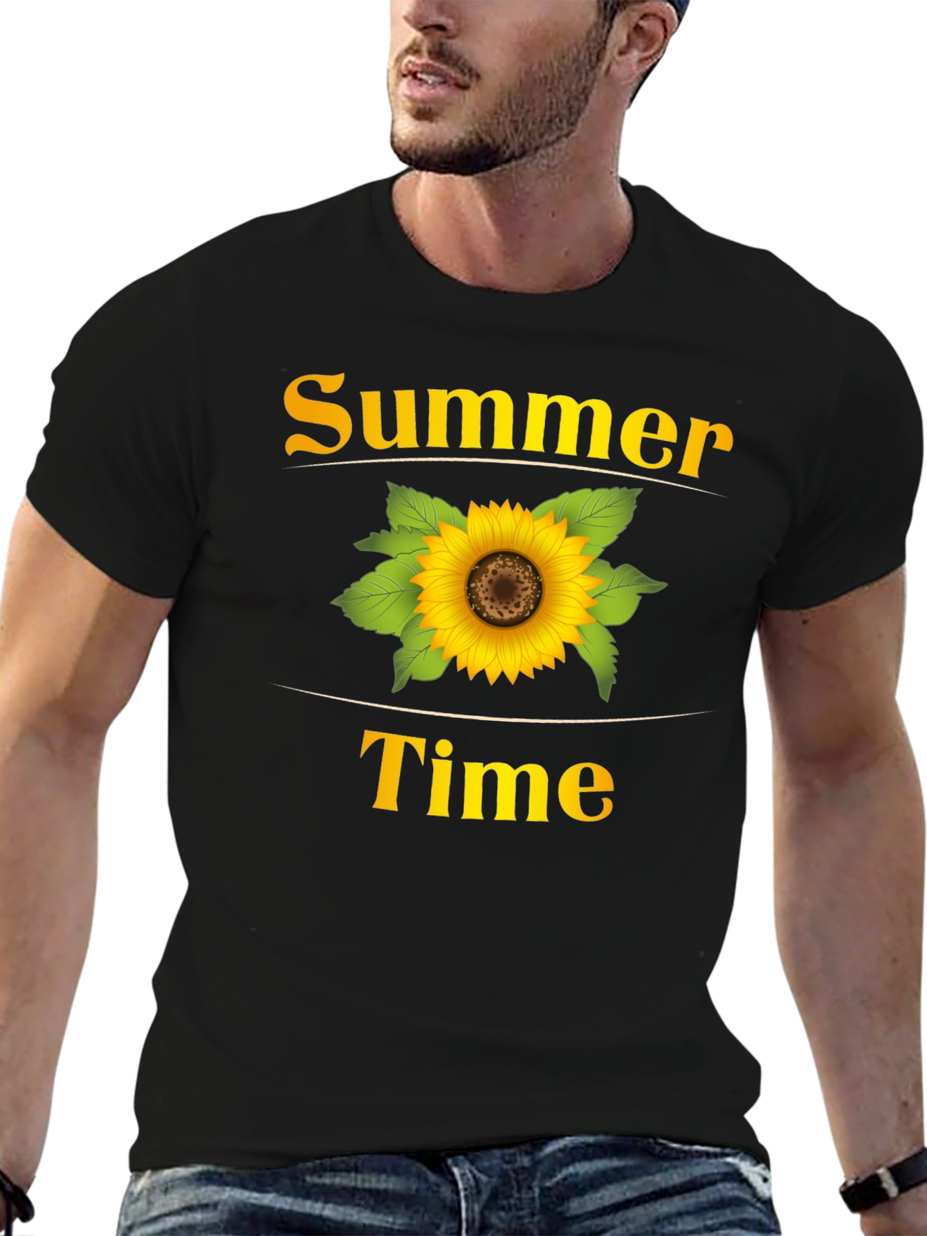 Summer Time Sunflower Graphic T-Shirt