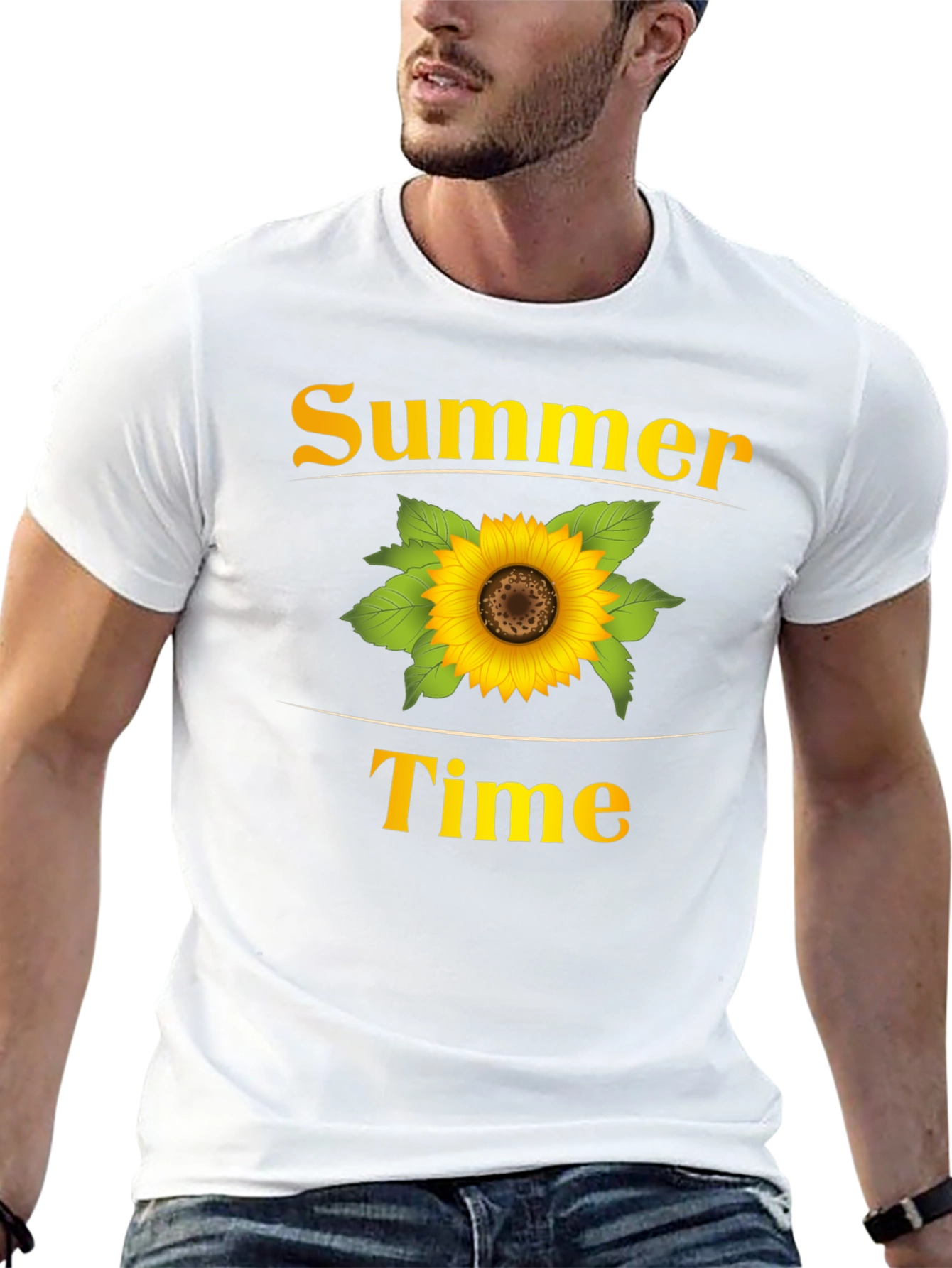 Summer Time Sunflower Graphic T-Shirt