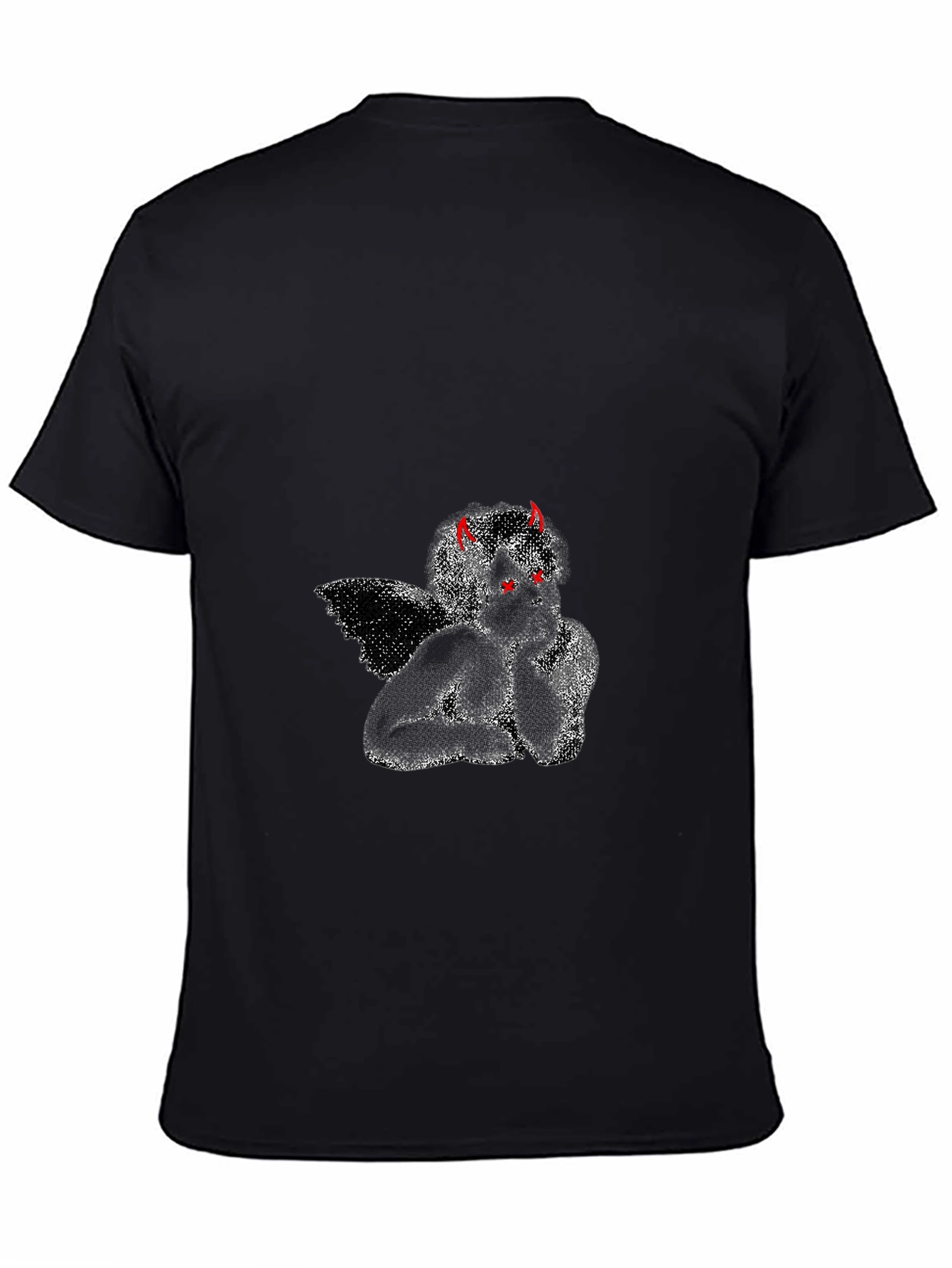 Devil Angel Graphic Tee - Mens Black T-Shirt